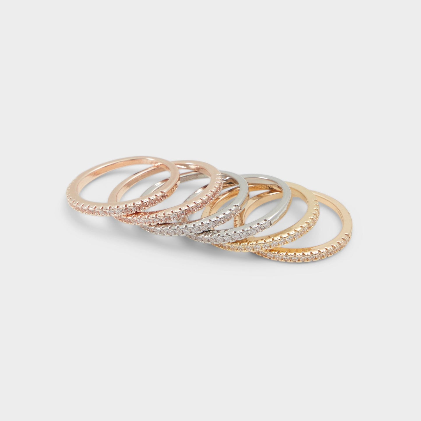 Aldo Lamilly Metallic Multi Women's Cubic Zirconia - Multi finger rings Women|Accessories