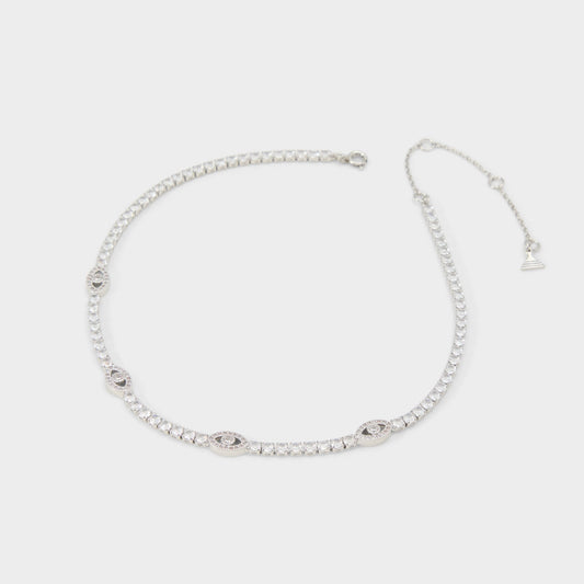 Aldo Elbaeraen in Silver Clear Multi - Choker necklace Women