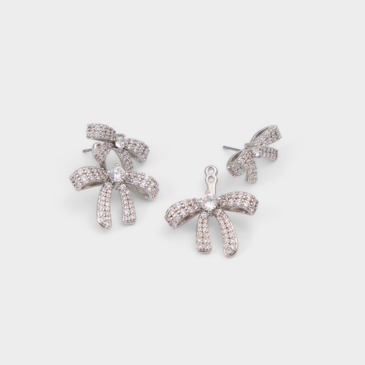 Aldo Bows in Silver Clear Multi - Earrings Women|Accessories