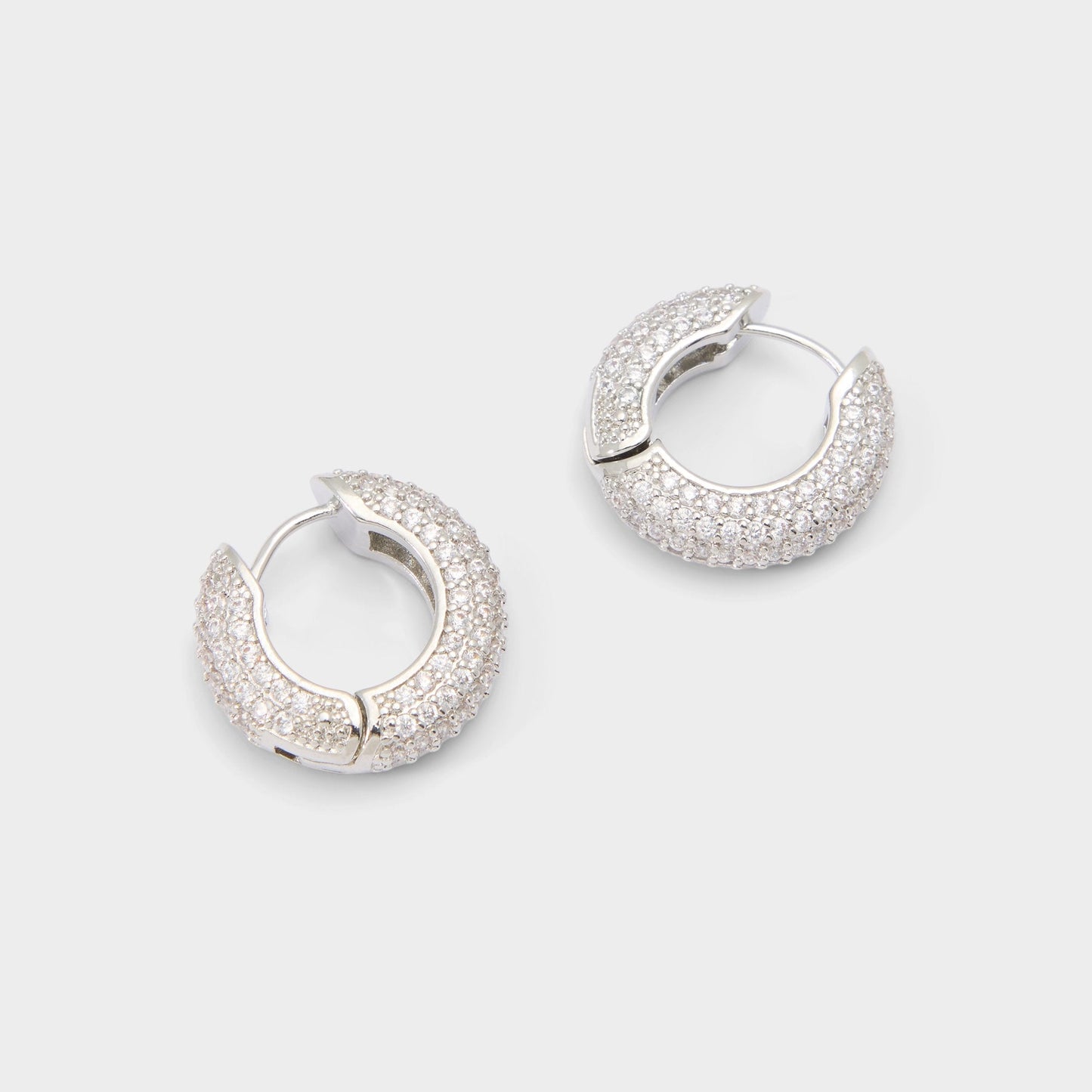Aldo Strigidae in Silver Clear Multi - Hoop earrings Women|Accessories