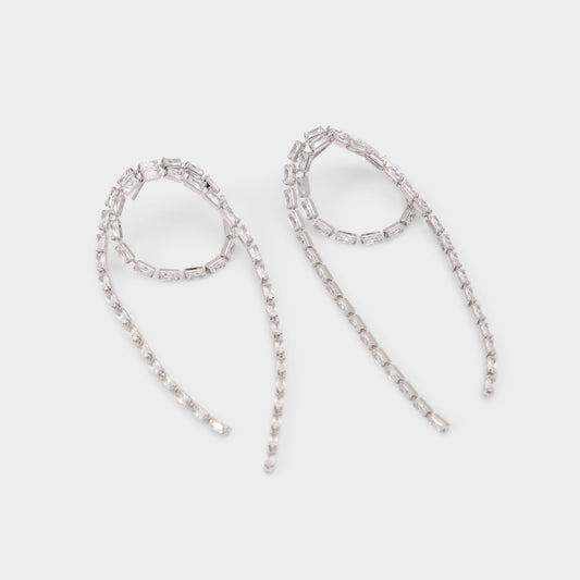 Aldo Wude in Silver Clear Multi - Chandelier earrings Women|Accessories