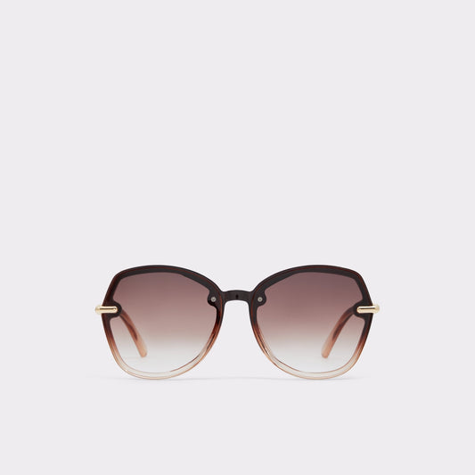Aldo Cortegaca Brown Women's Round - Square sunglasses Women|Accessories