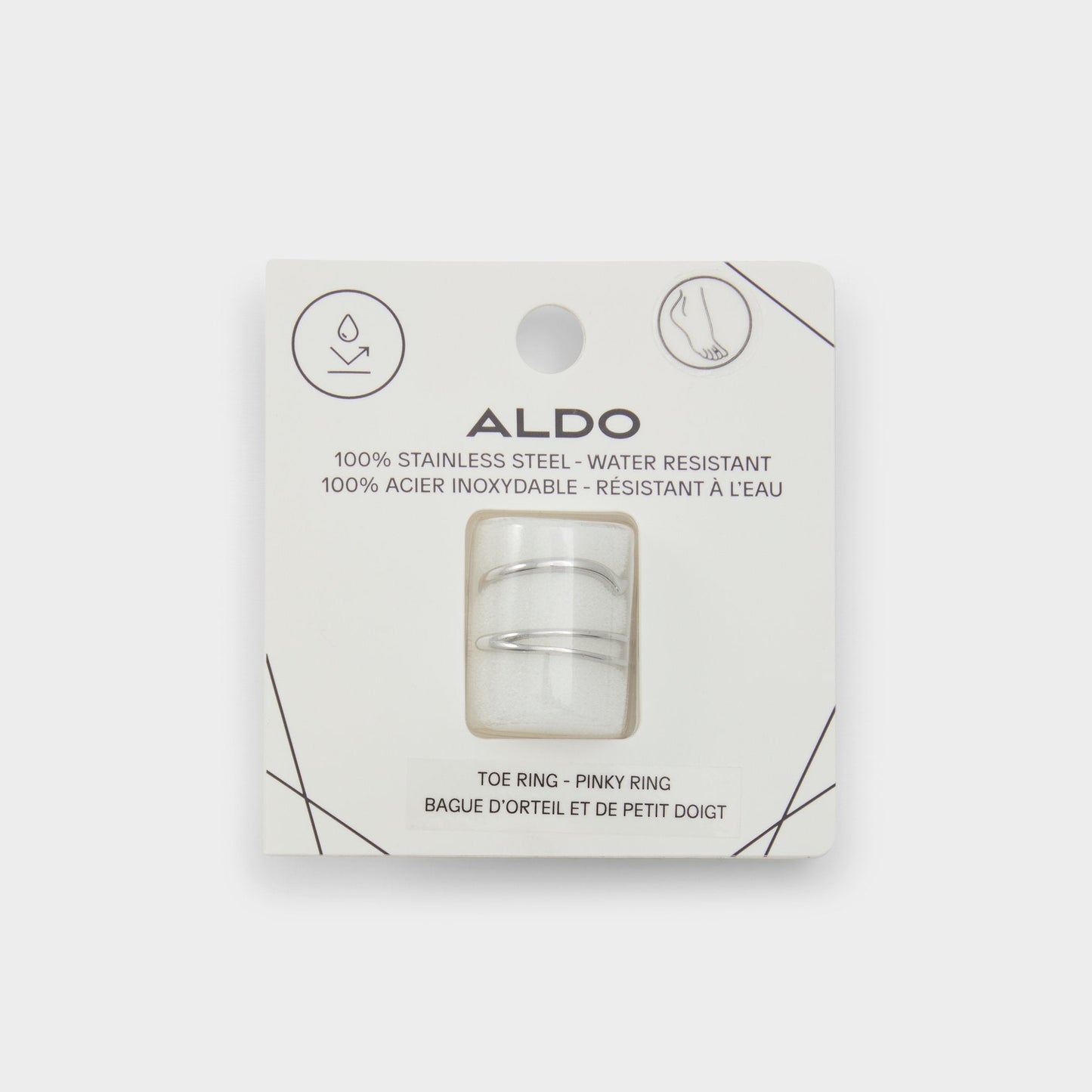 Aldo Ardgowan Silver Women's Stainless Steel - Toe ring Women|Accessories