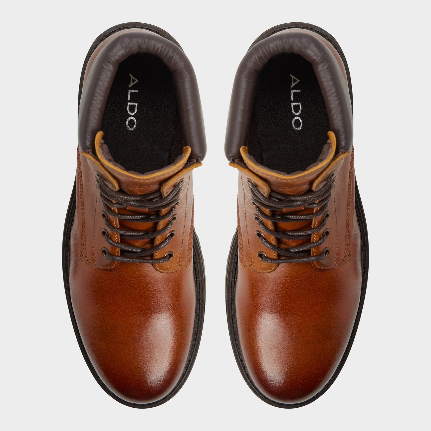 Aldo Draco in Cognac - Combat boot, Lug sole Men