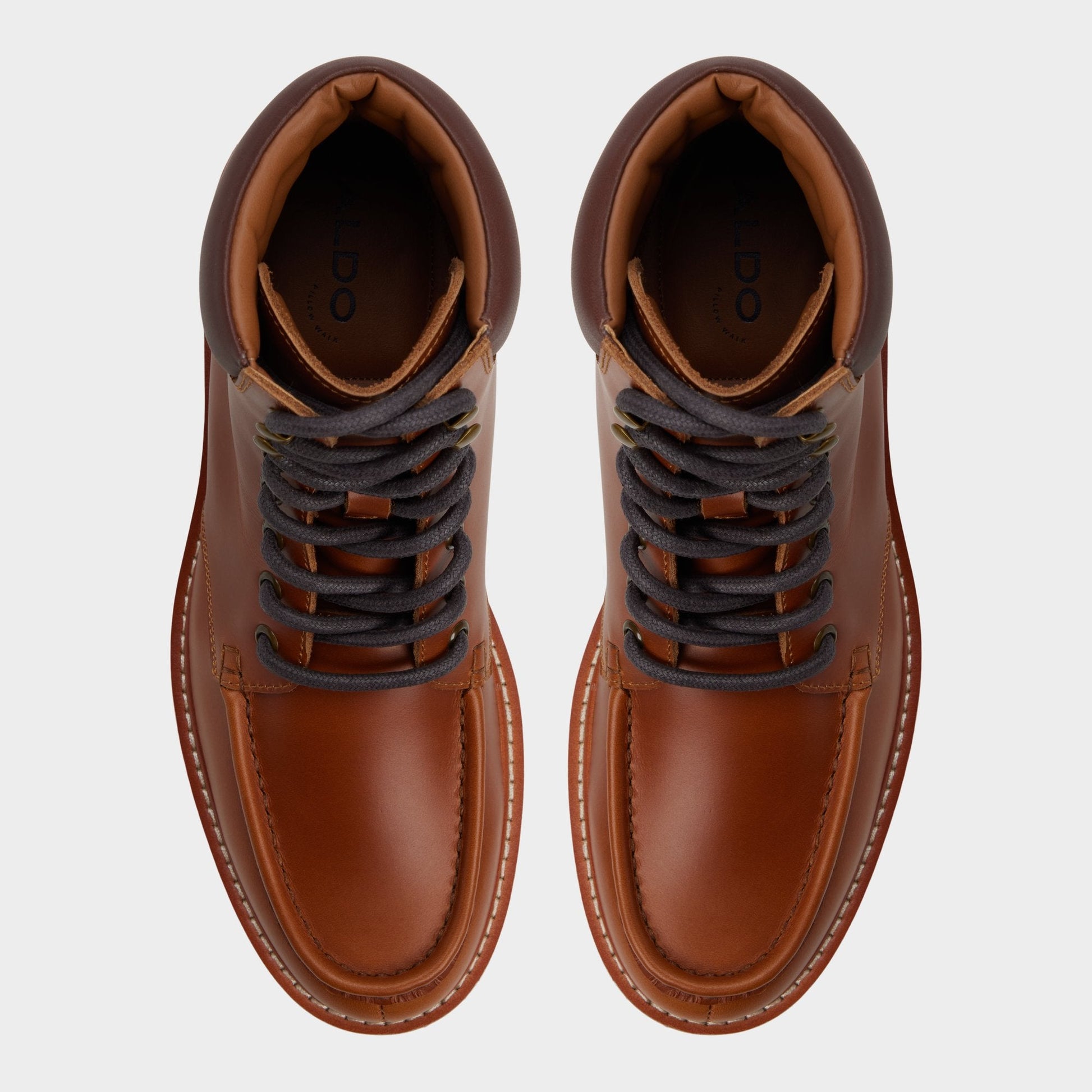 Aldo Grier in Cognac - Combat boot, Lug sole Men