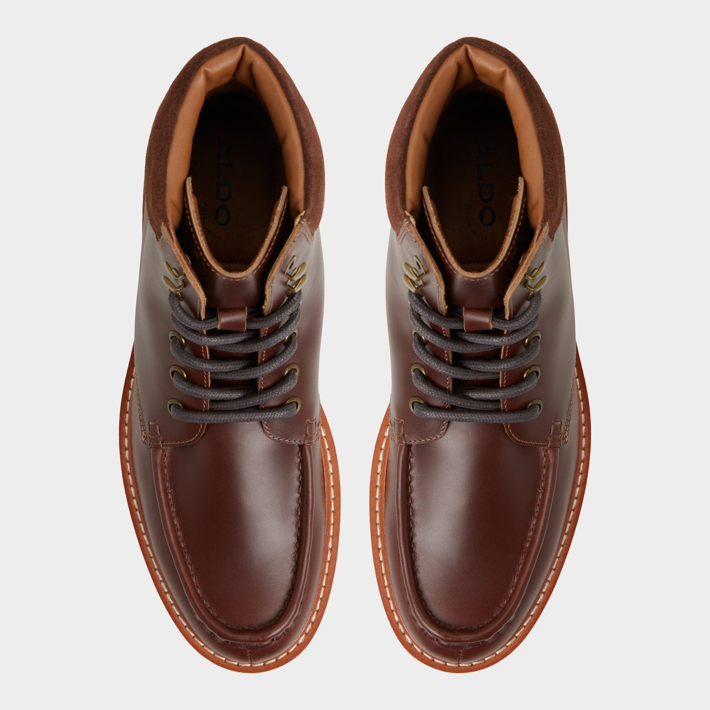 Aldo Grier in Medium Brown - Combat boot, Lug sole Men