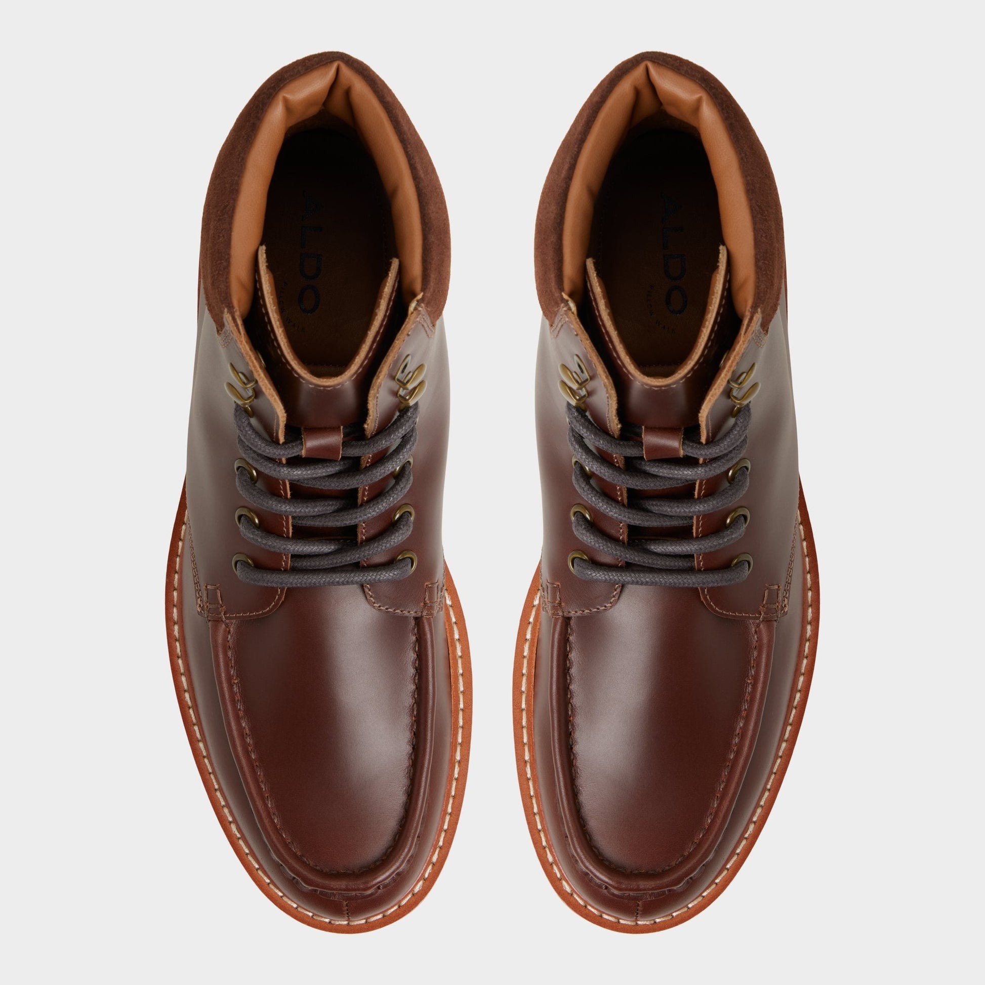 Aldo Grier in Medium Brown - Combat boot, Lug sole Men