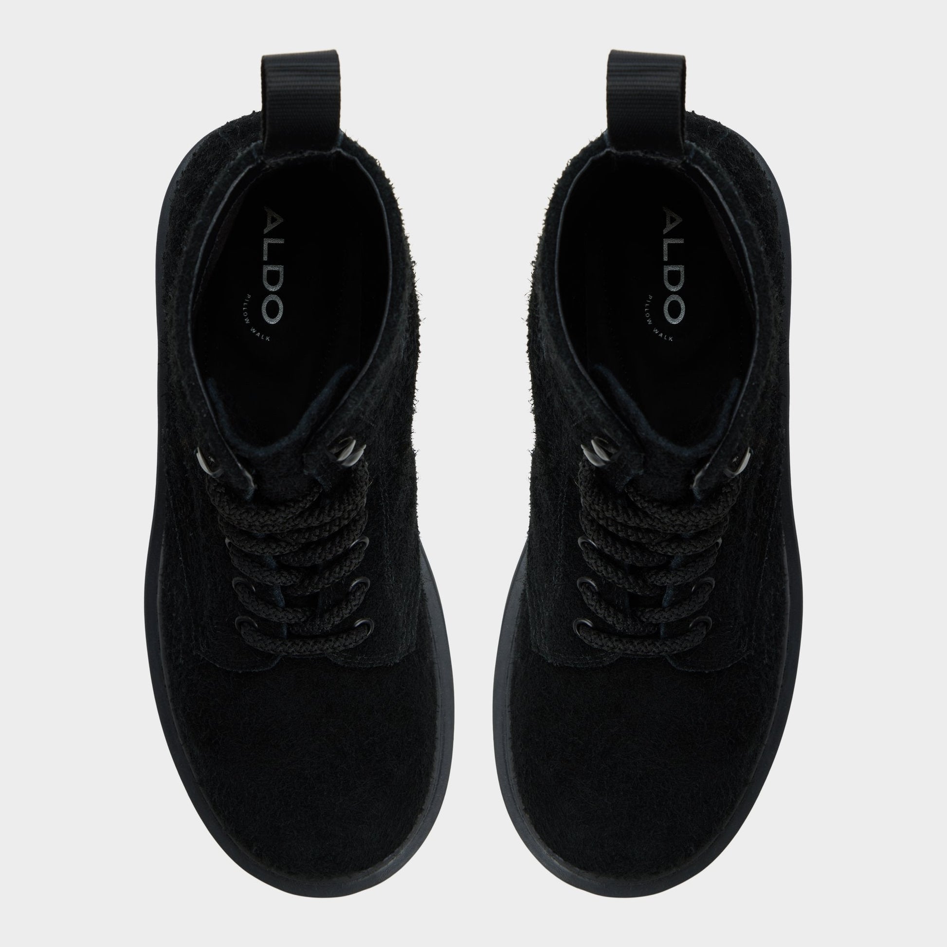 Aldo Doublezero in Black - Combat boot, Lug sole Men