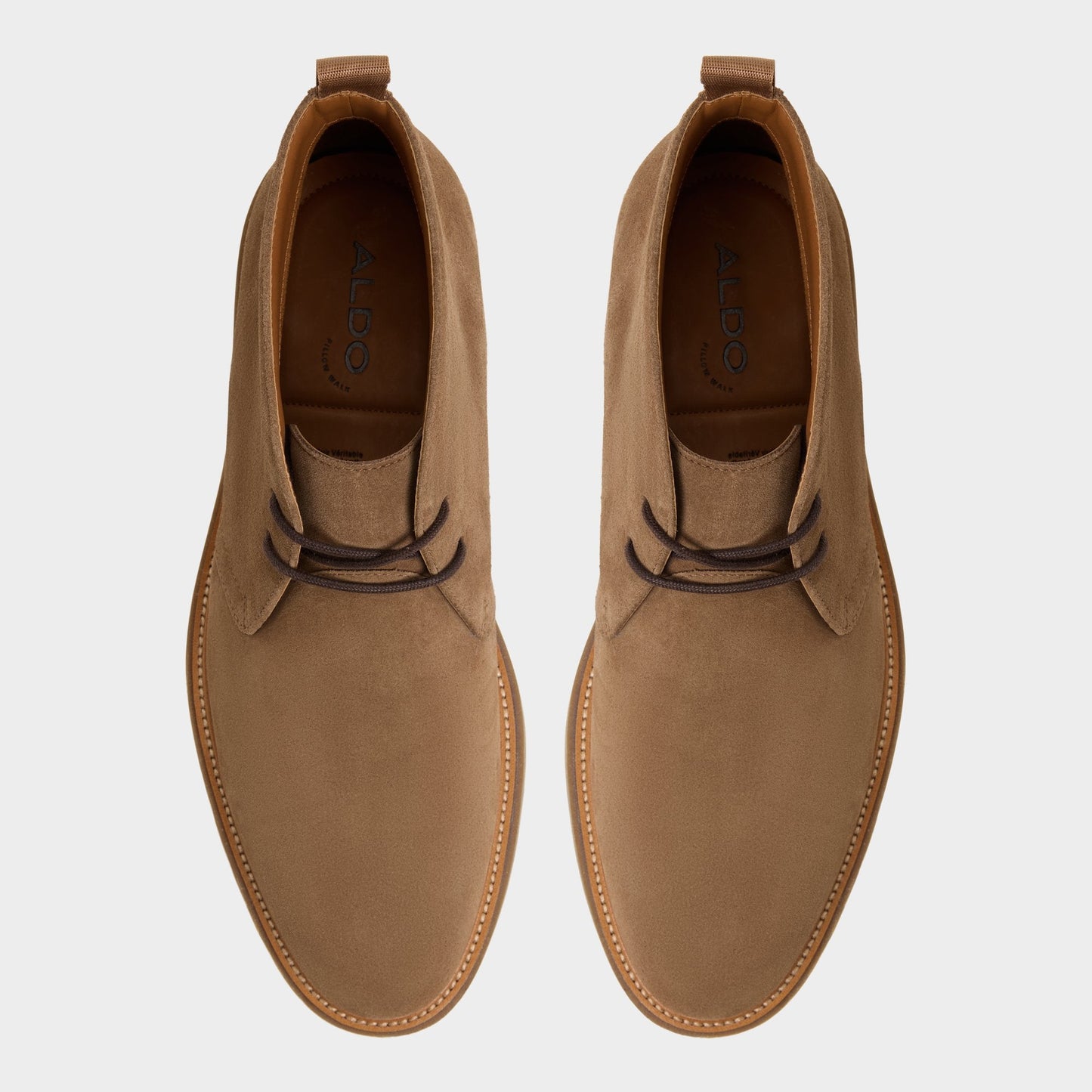 Aldo Jefrey Dark Brown Leather Suede Men's Chukka boots - Chukka boot Men