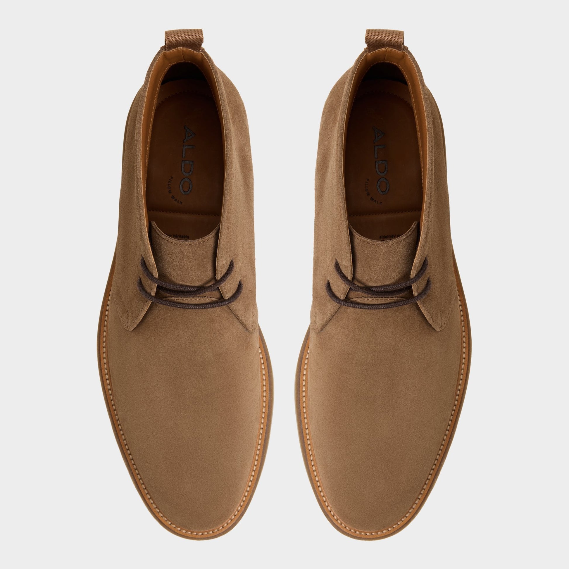 Aldo Jefrey Dark Brown Leather Suede Men's Chukka boots - Chukka boot Men