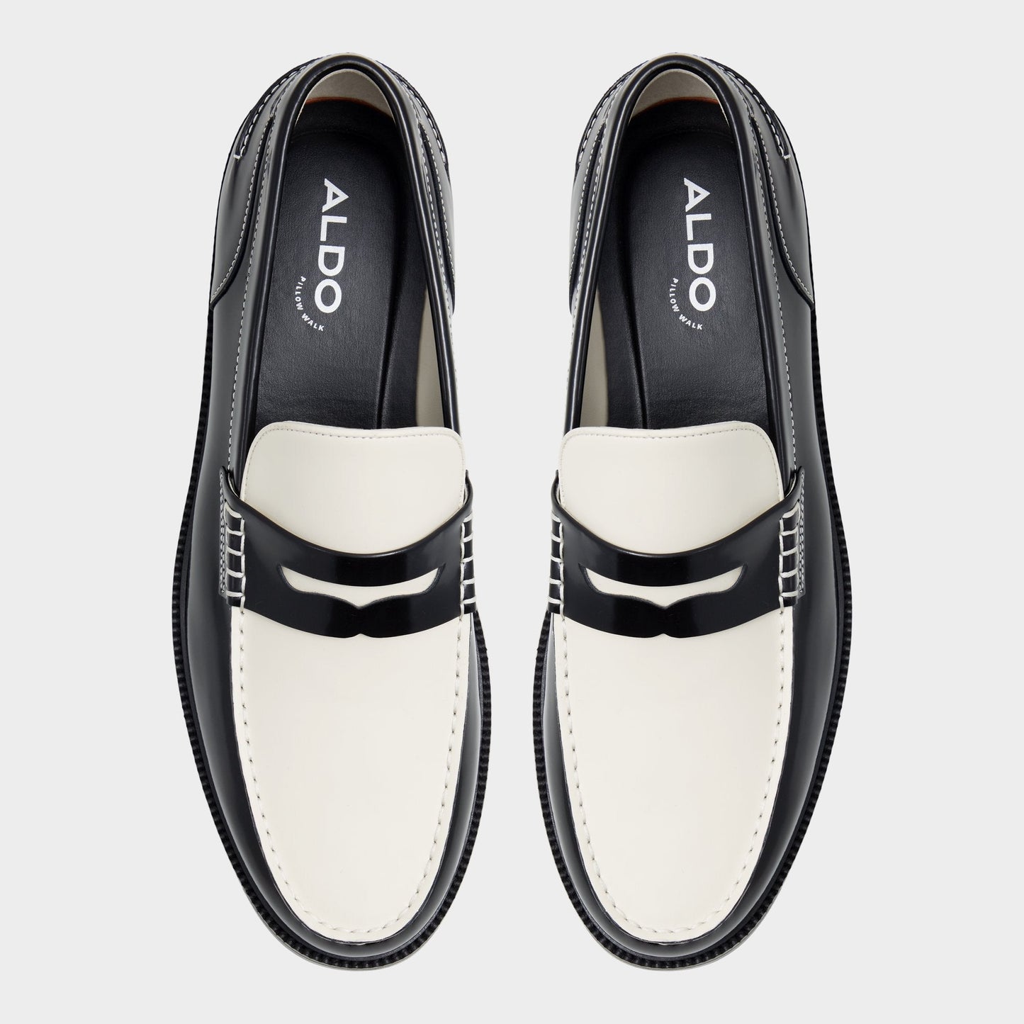 Aldo Kieran Black/White Men's Dress Shoes - Loafer Men