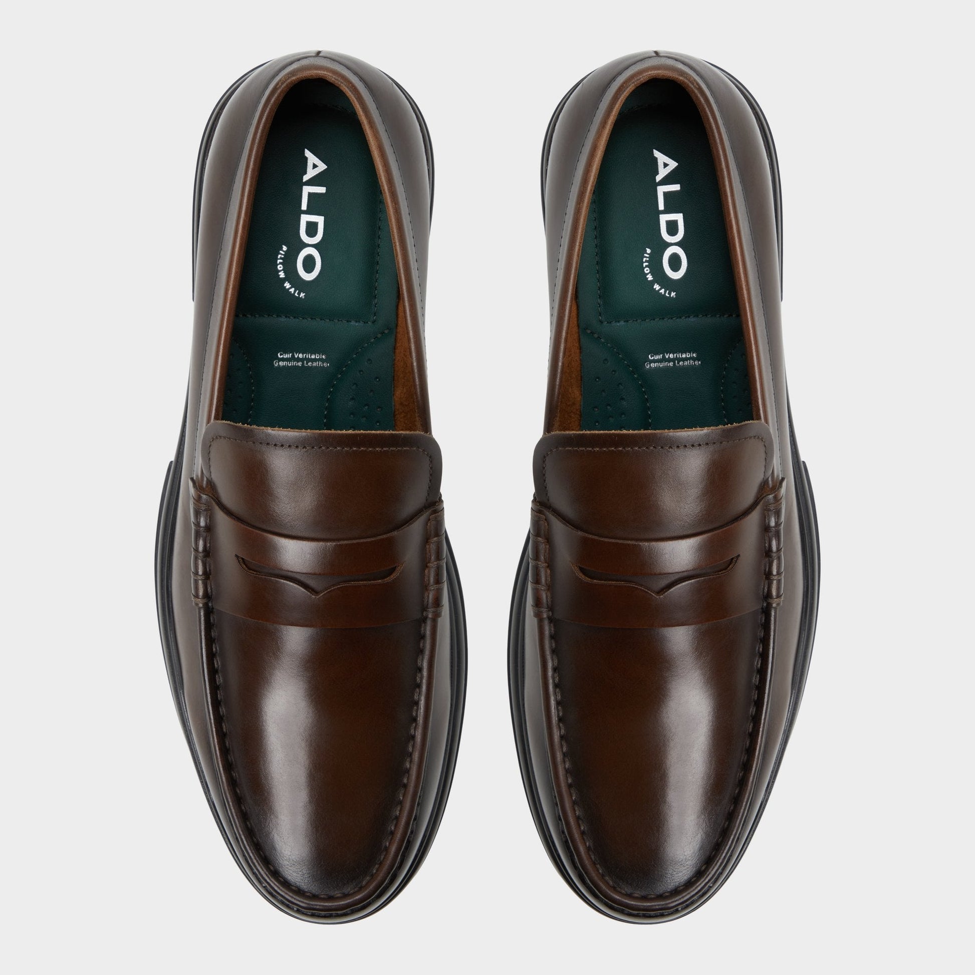 Aldo Tucker Other Brown Leather Smooth Men's Loafers & Slip-Ons - Loafer Men