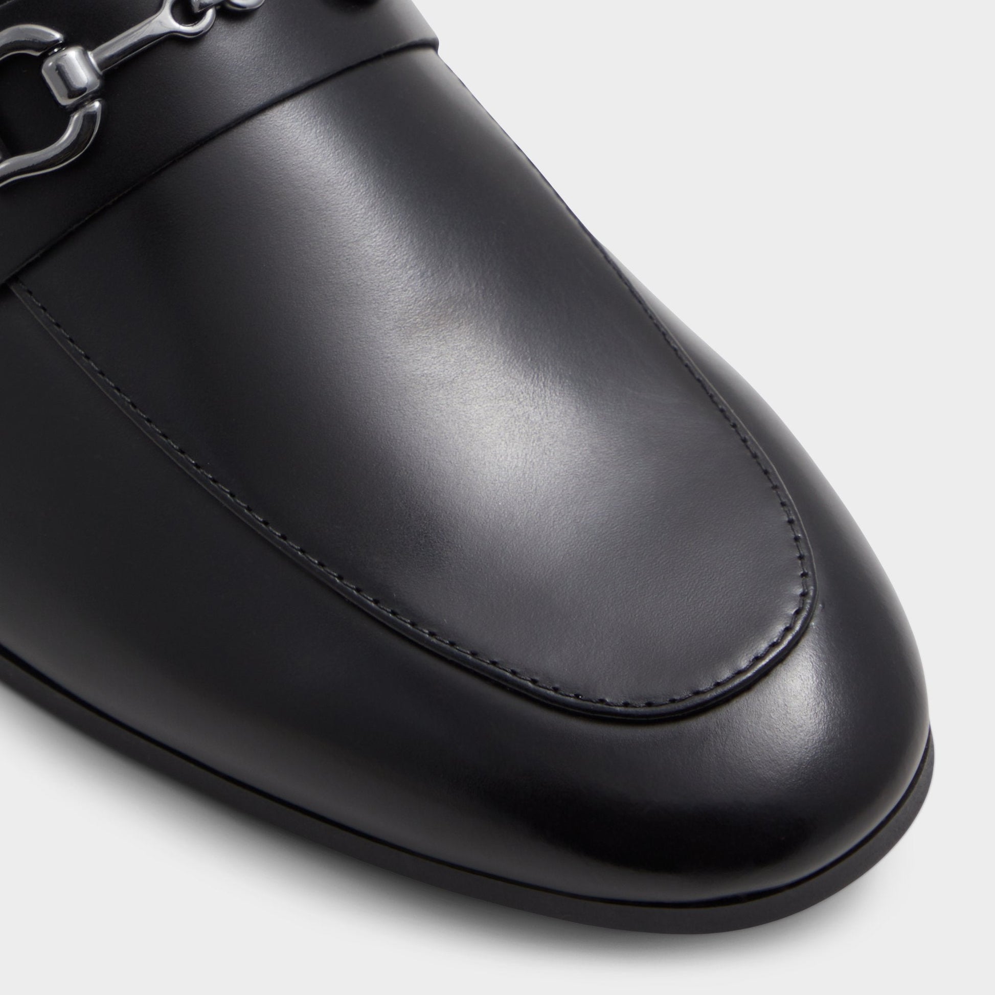 Aldo Marinho Open Black Leather Smooth Men's Dress Shoes - Loafer Men