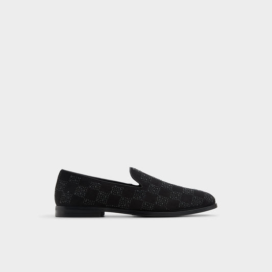 Aldo Casino Other Black Synthetic Textured Men's Dress Shoes - Loafer Men