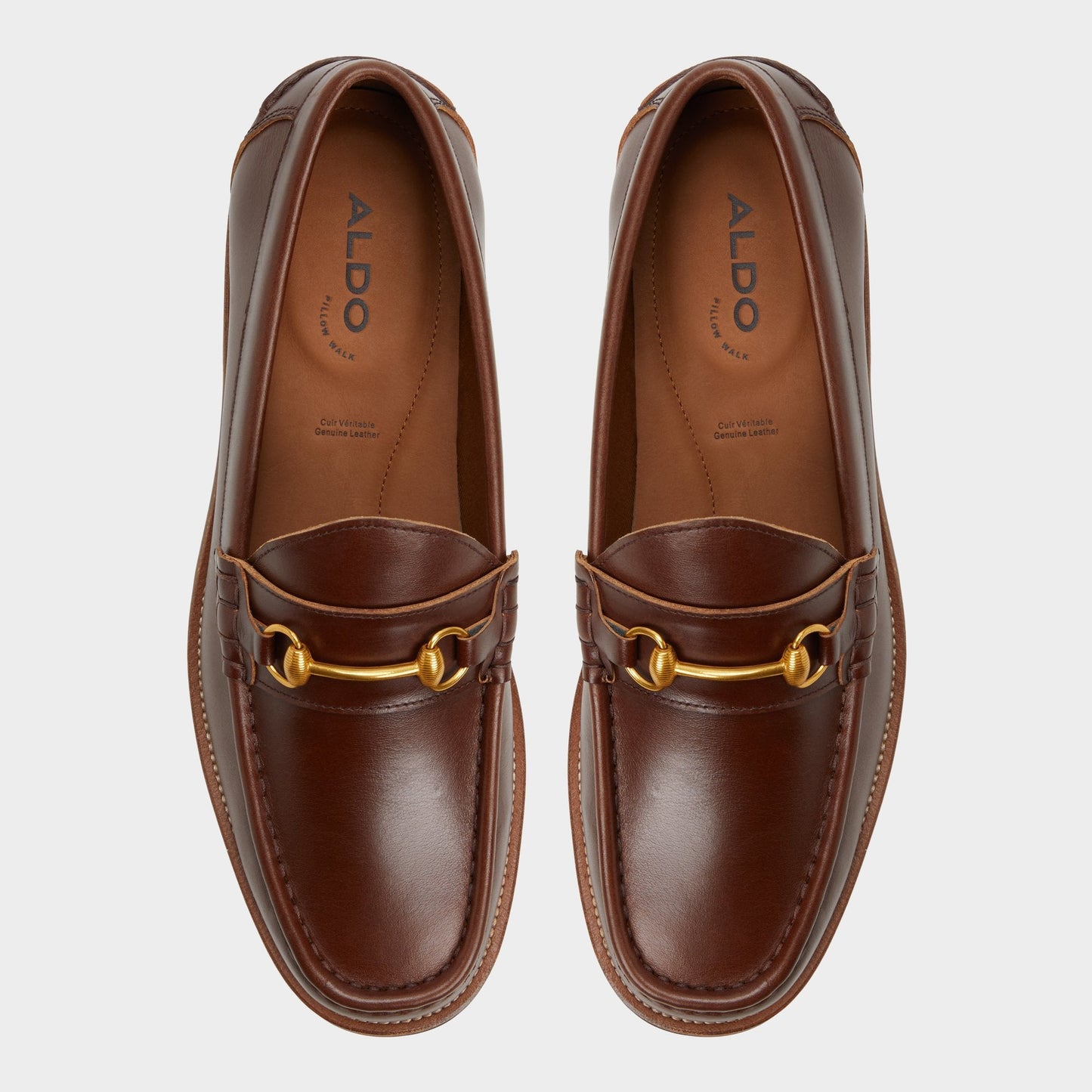 Aldo Wildwoodd Medium Brown Men's Dress Shoes - Loafer Men
