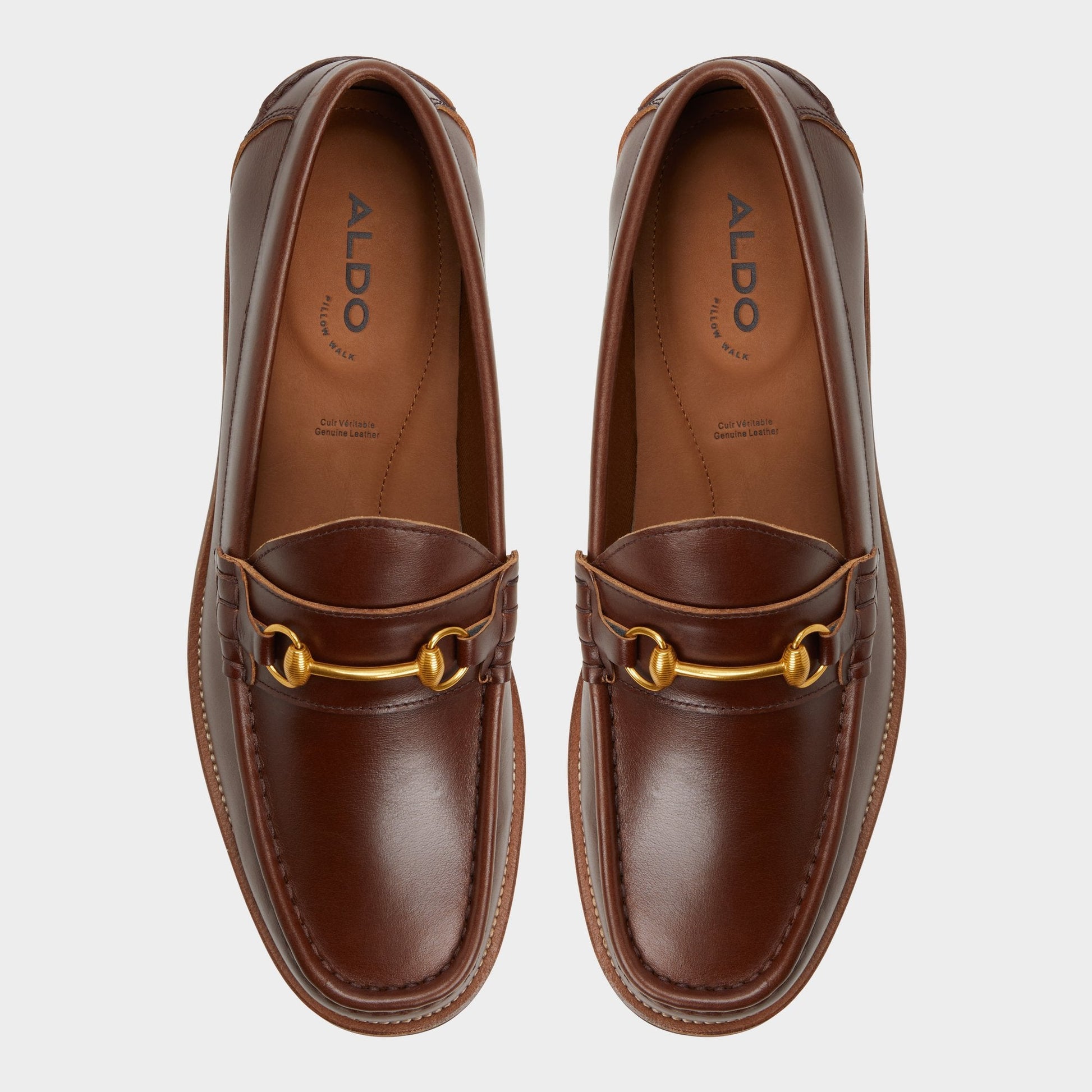 Aldo Wildwoodd Medium Brown Men's Dress Shoes - Loafer Men