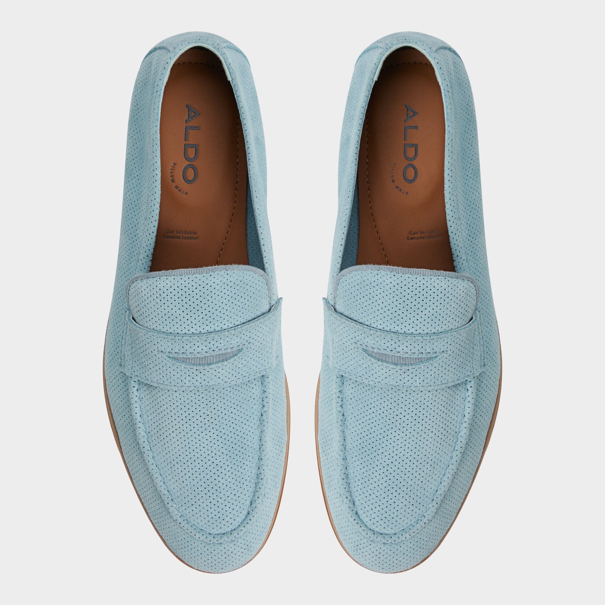 Aldo Journey Light Blue Men's Dress Shoes - Loafer Men