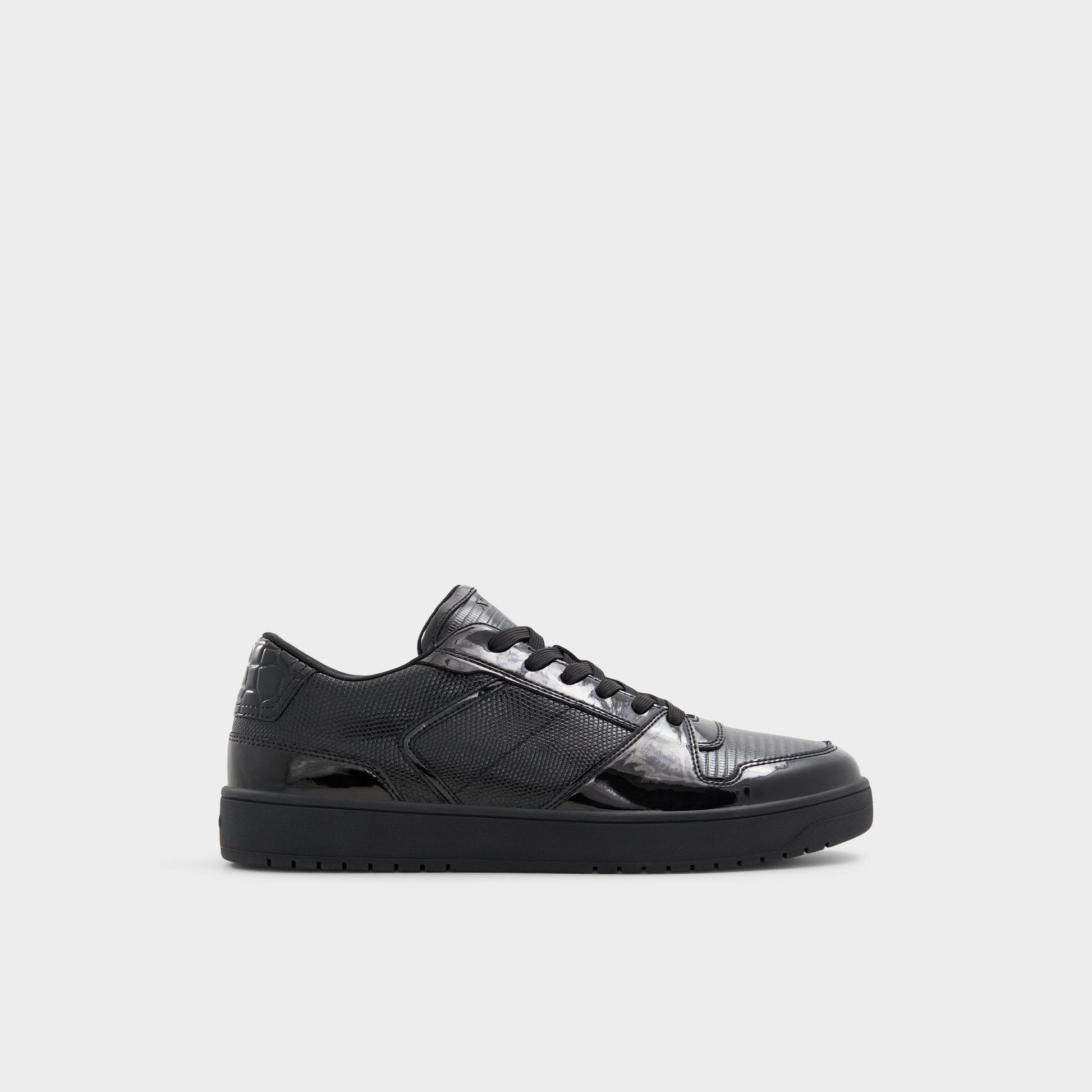 Aldo Zethan Black Synthetic Patent Men's Low top - Low top sneaker, Cup sole Men