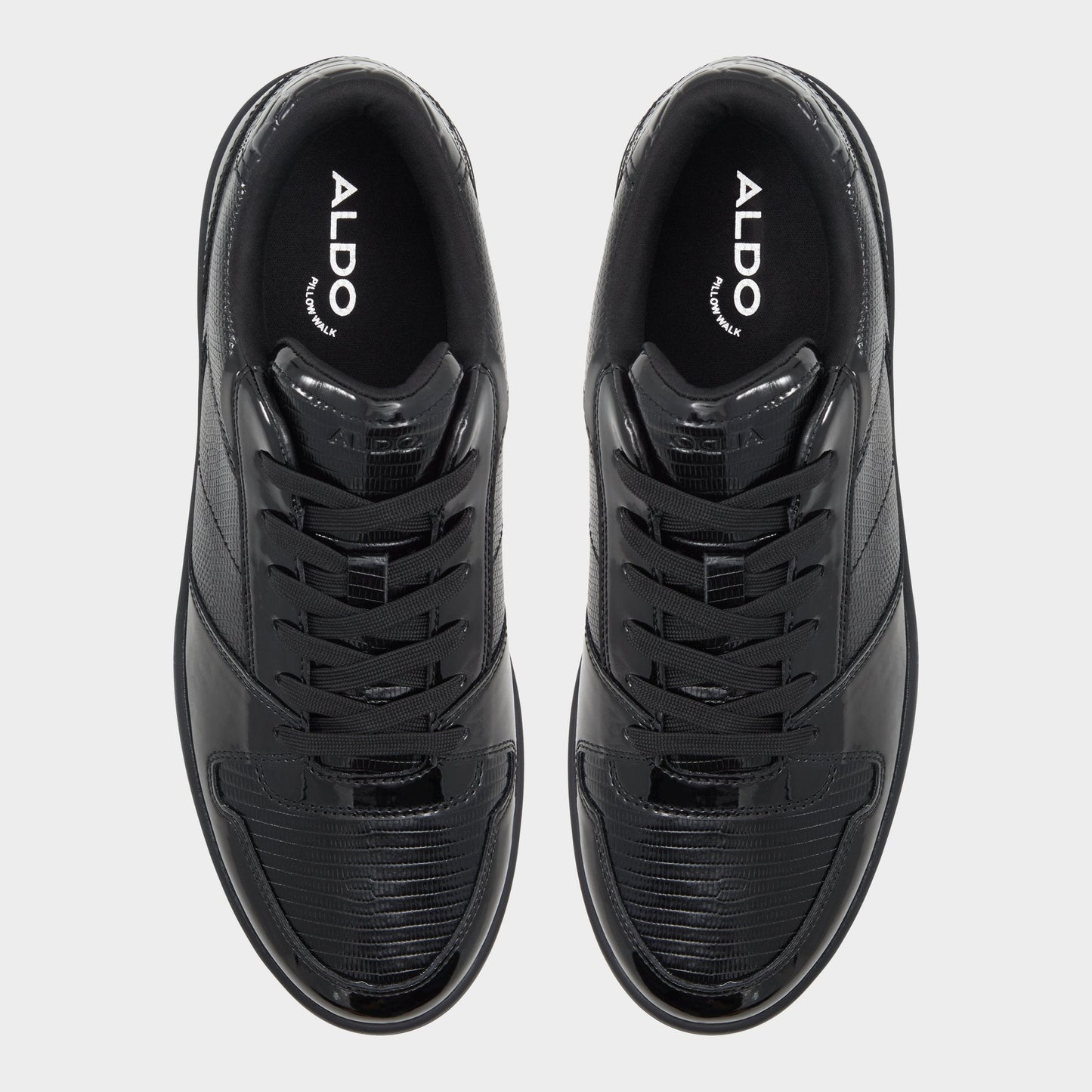 Aldo Zethan Black Synthetic Patent Men's Low top - Low top sneaker, Cup sole Men
