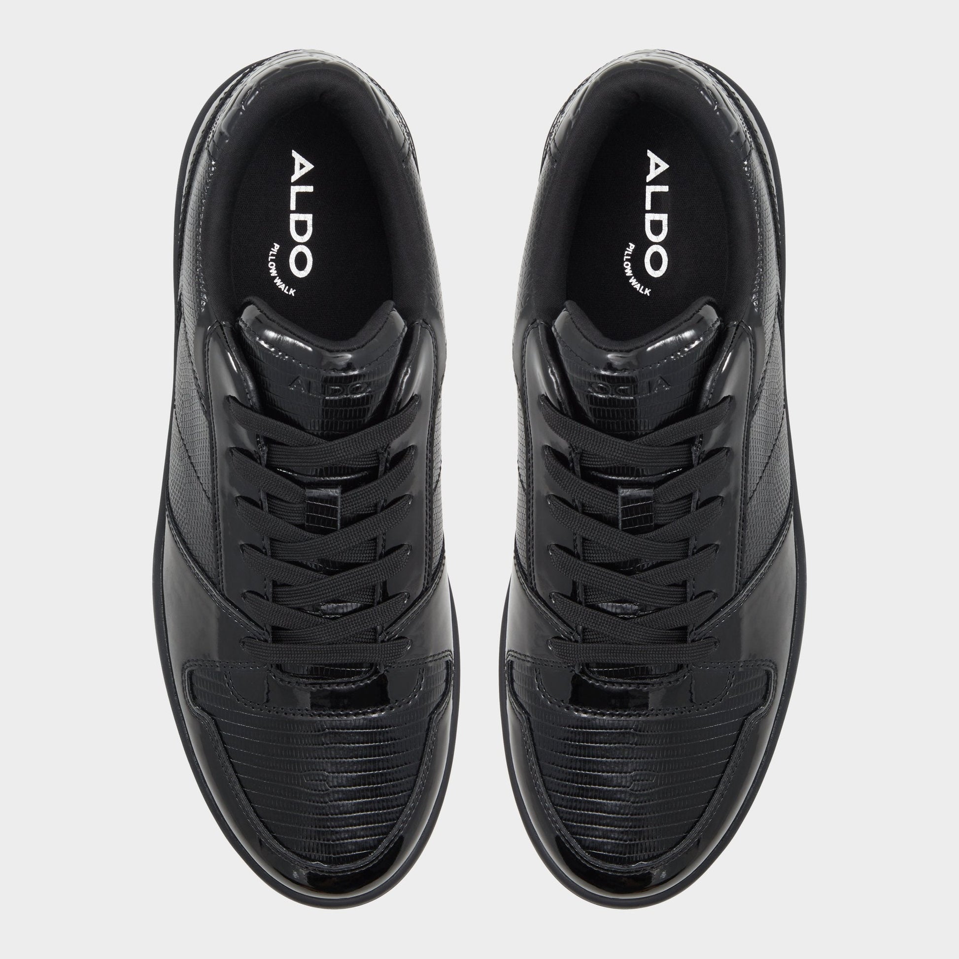 Aldo Zethan Black Synthetic Patent Men's Low top - Low top sneaker, Cup sole Men