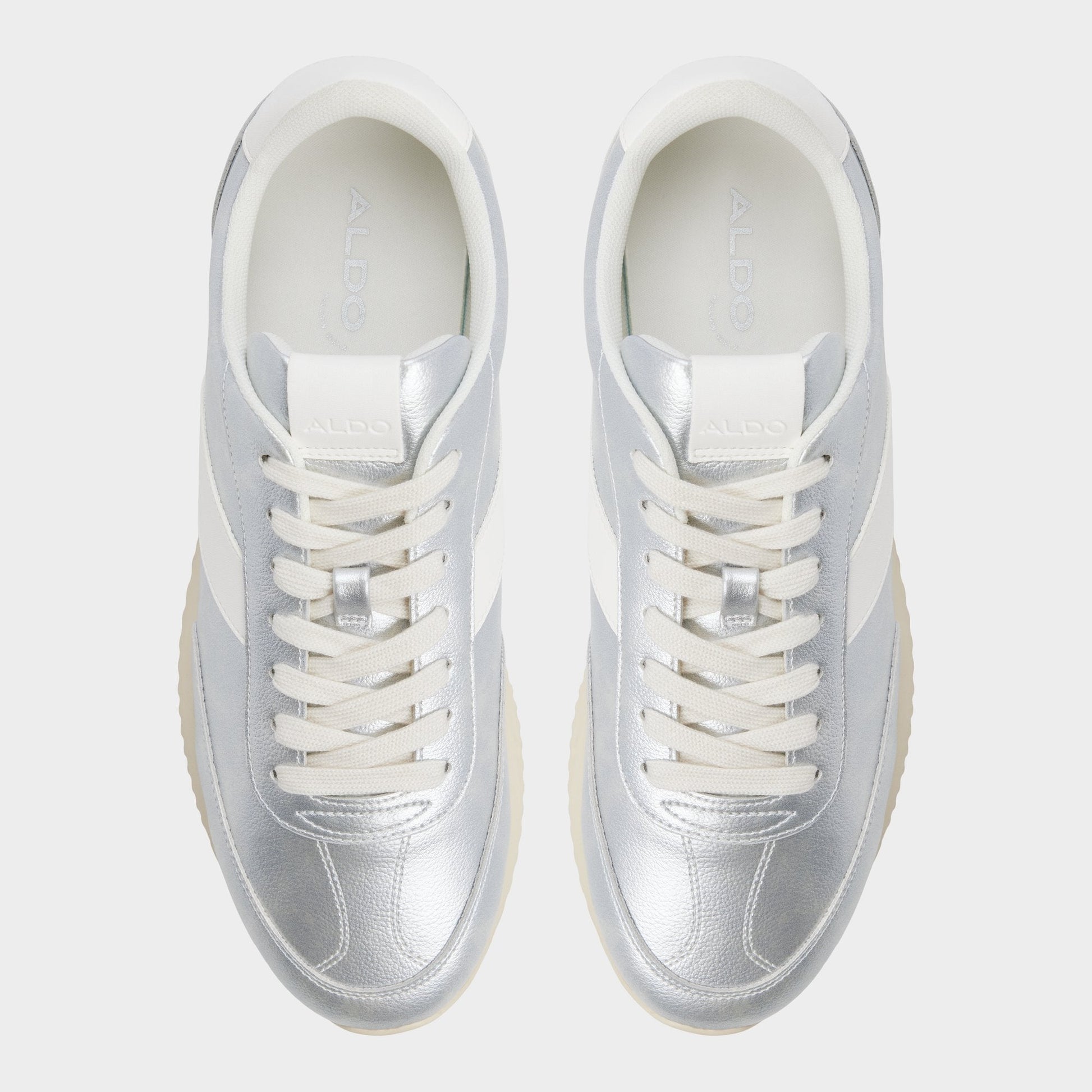 Aldo Nathaniel in Silver - Low top sneaker, Cup sole Men