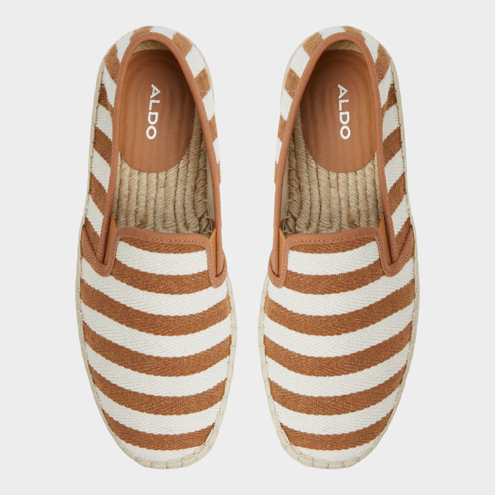 Aldo Johnney Cognac Textile Canvas Men's Espadrilles - Espadrille Men