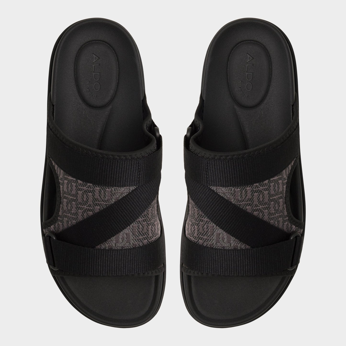 Aldo Deniels Open Black Men's Slides - Slide sandal Men