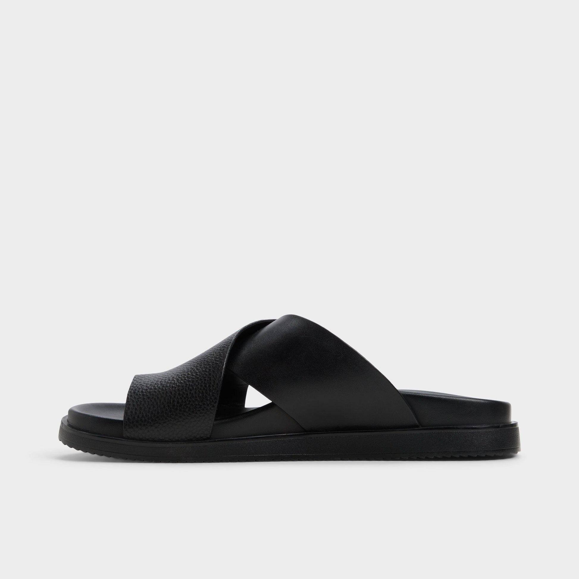 Aldo Darley Black Men's Sandals & Slides - Strappy flat sandal Men