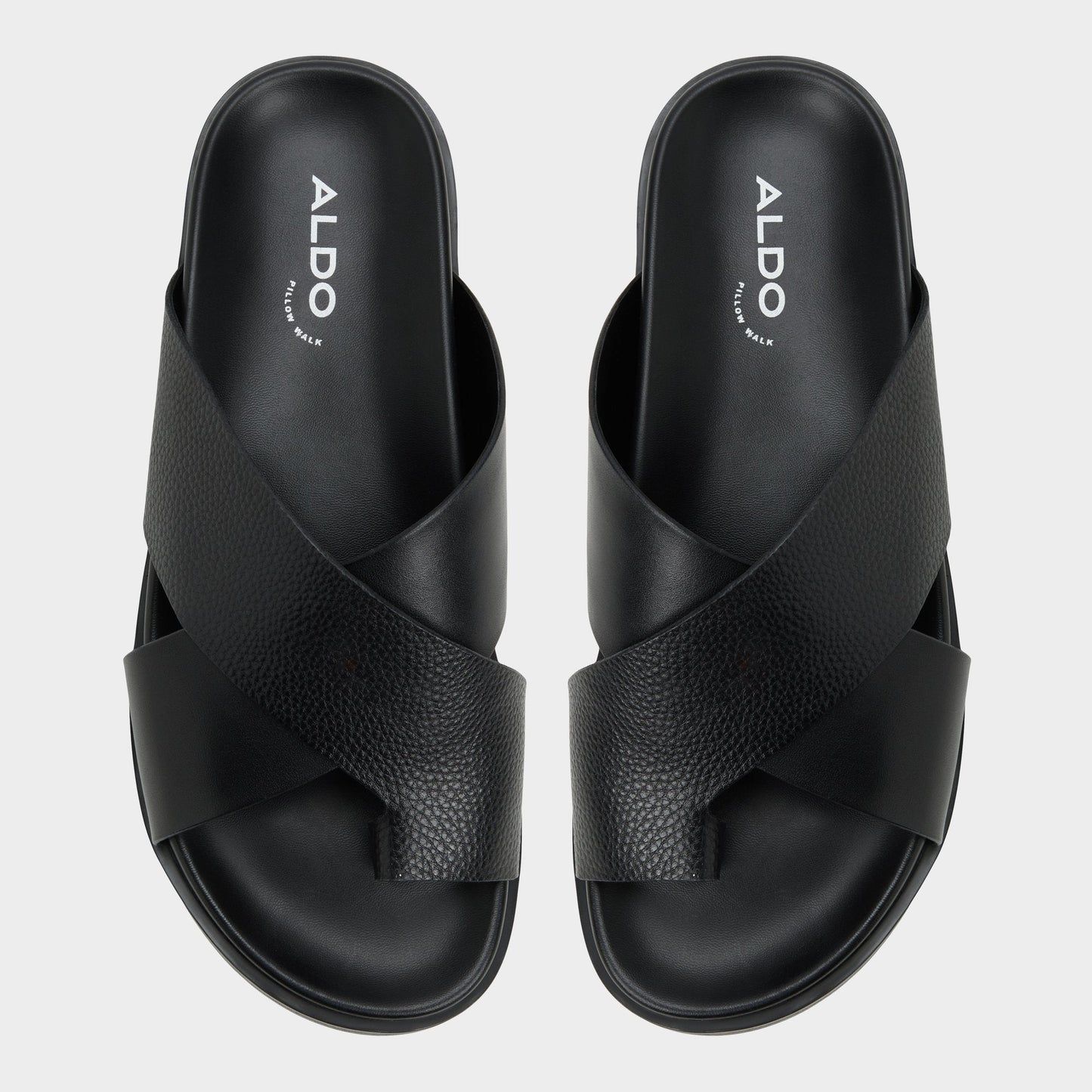 Aldo Darley Black Men's Sandals & Slides - Strappy flat sandal Men