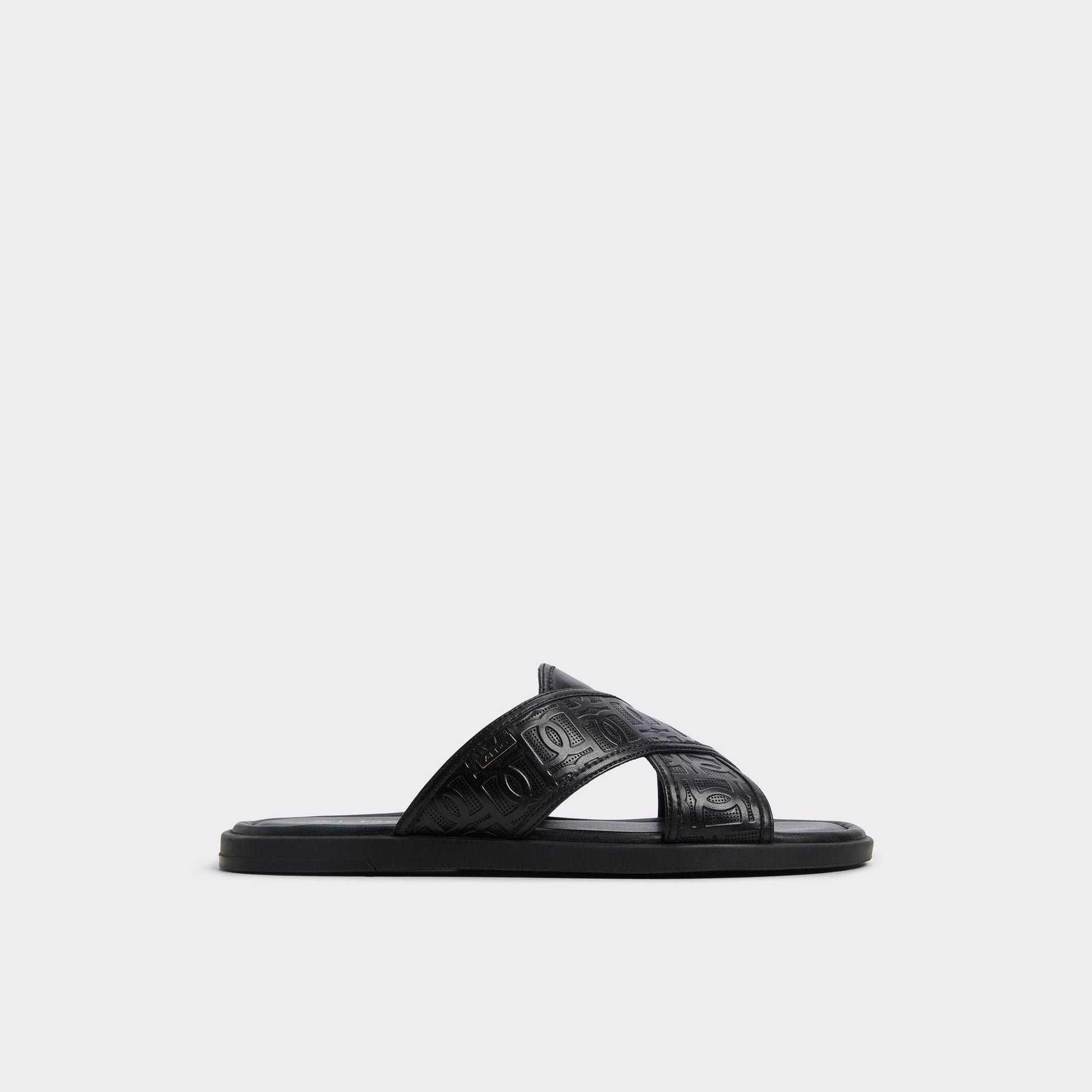 Aldo Olino Open Black Men's Slides - Slide sandal Men