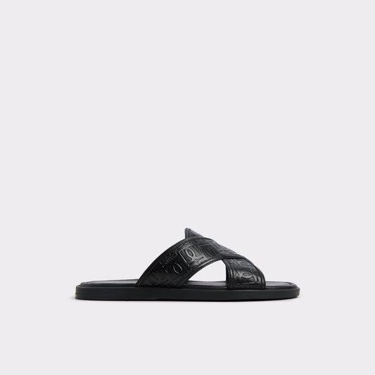 Aldo Olino Open Black Men's Slides - Slide sandal Men
