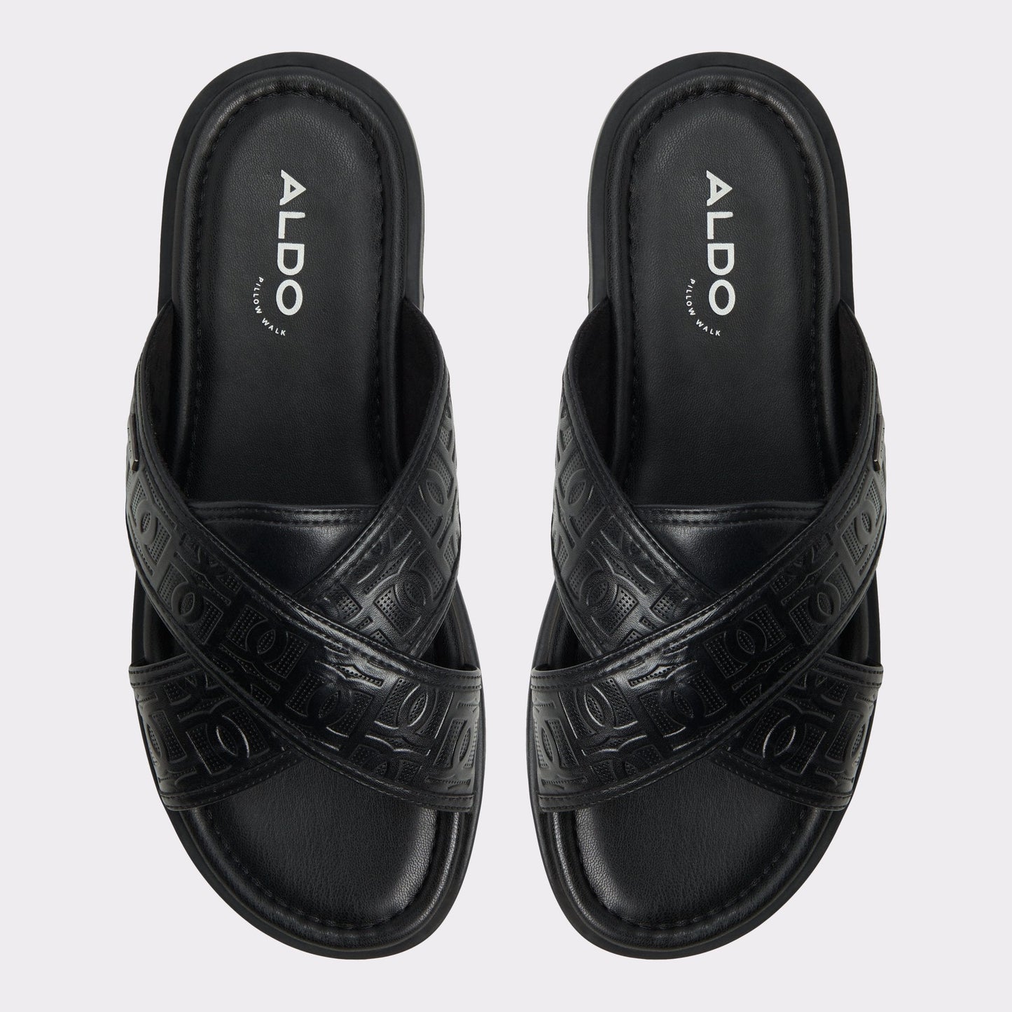 Aldo Olino Open Black Men's Slides - Slide sandal Men
