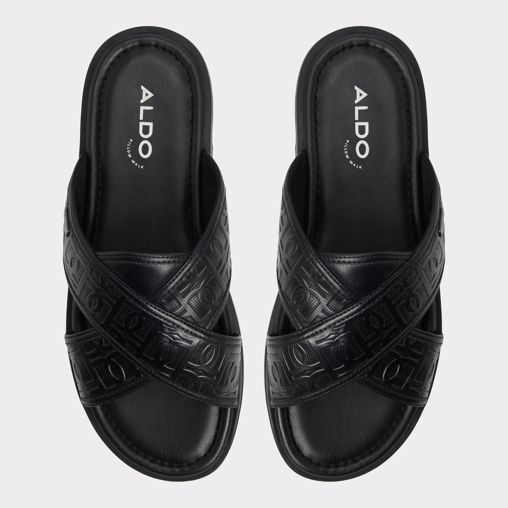 Aldo Olino Open Black Men's Slides - Slide sandal Men