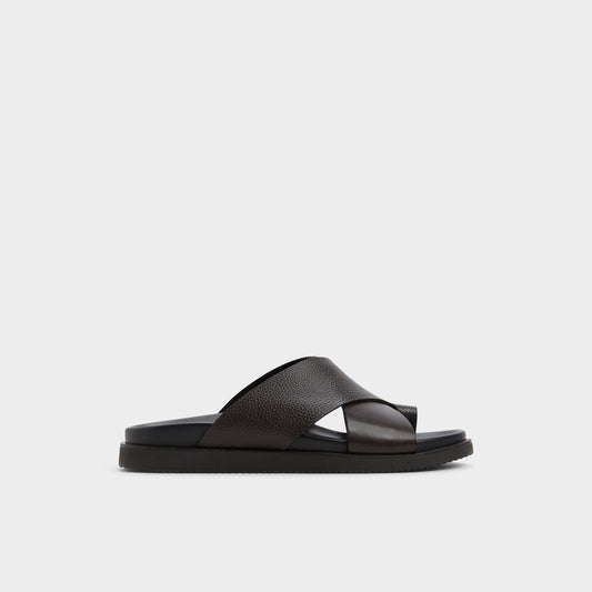 Aldo Darley Dark Brown Men's Sandals & Slides - Strappy flat sandal Men