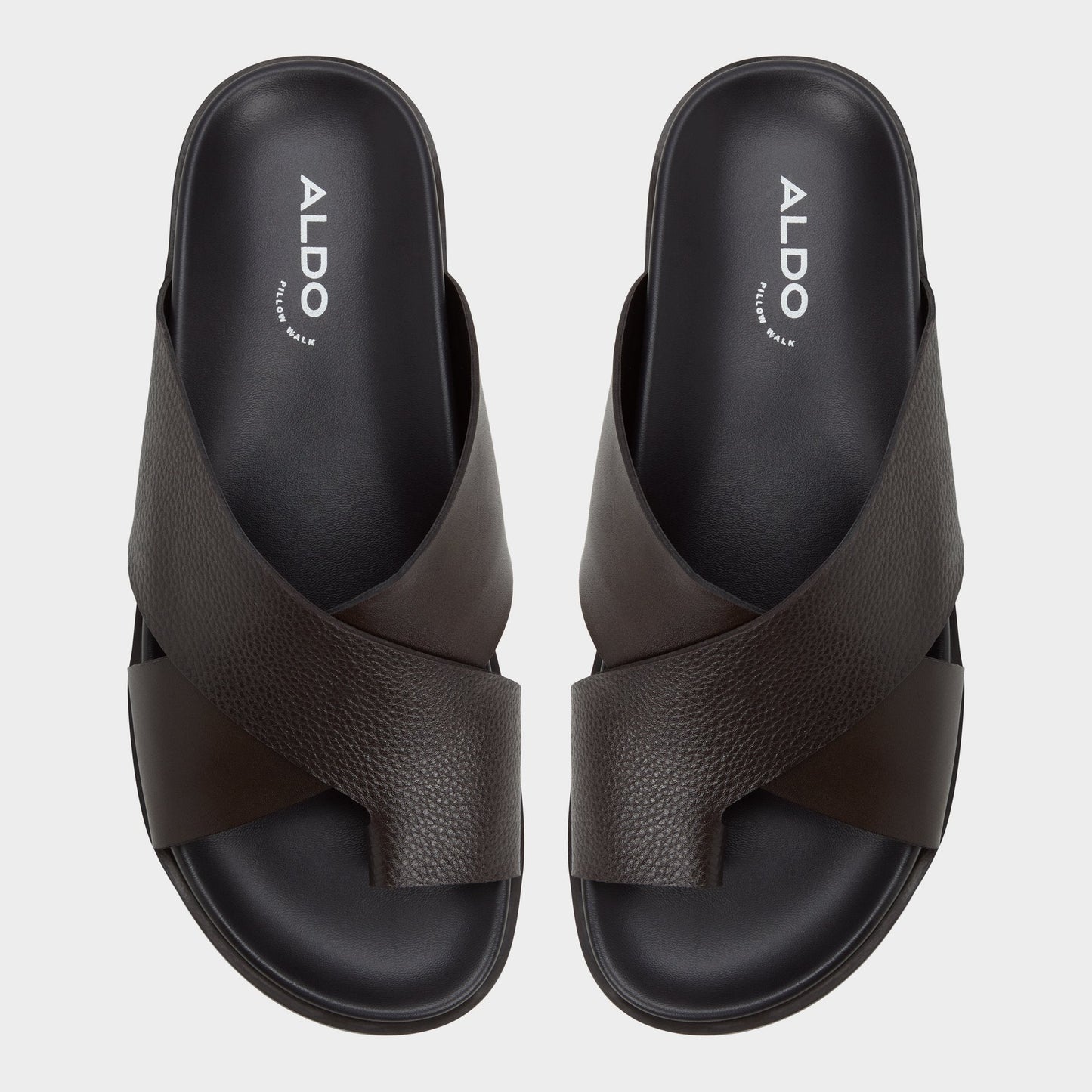 Aldo Darley Dark Brown Men's Sandals & Slides - Strappy flat sandal Men
