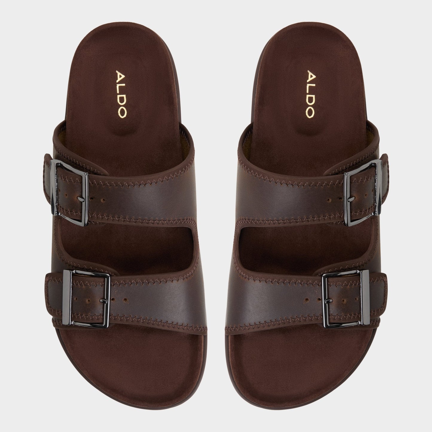 Aldo Sunnyside Dark Brown Men's Slides - Slide sandal Men