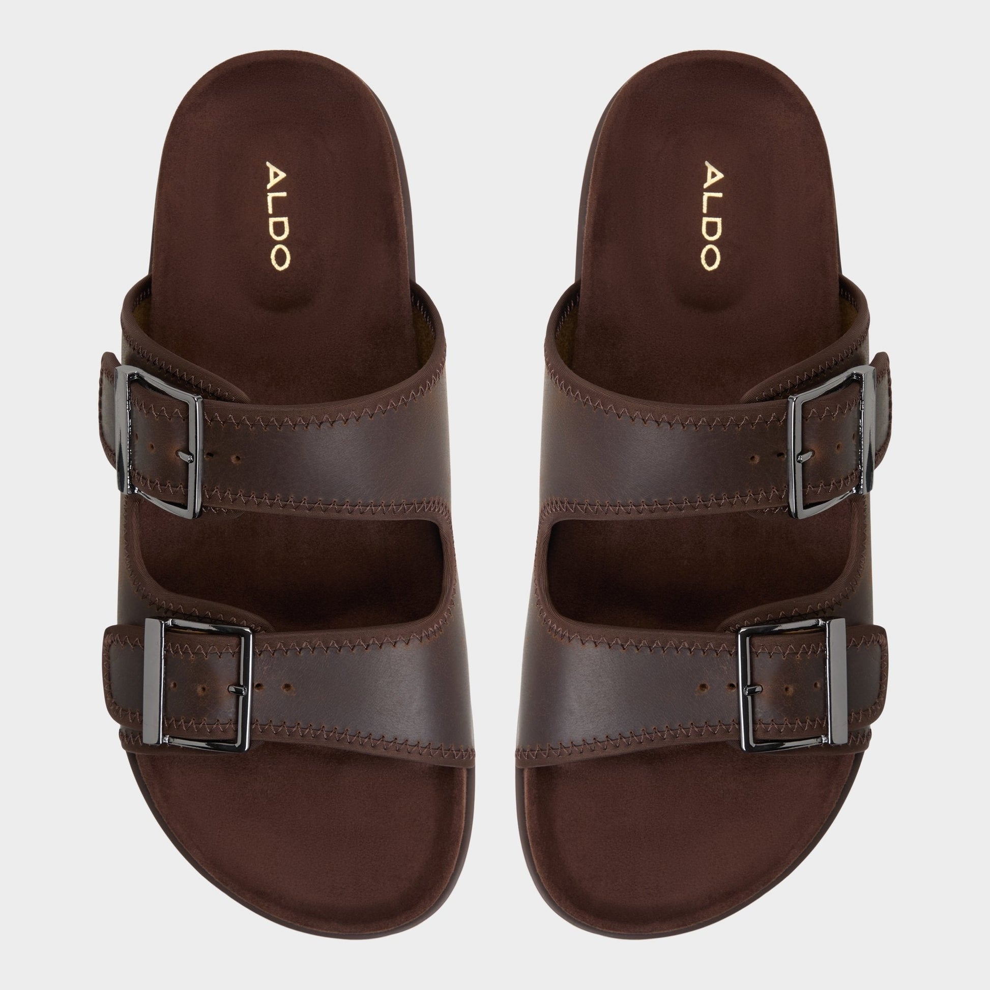 Aldo Sunnyside Dark Brown Men's Slides - Slide sandal Men