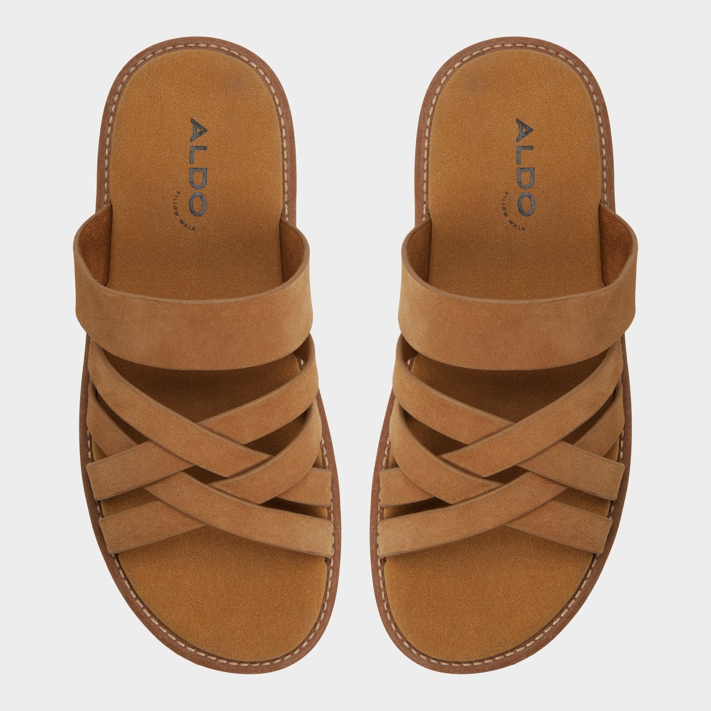 Aldo Haniff Camel Men's Sandals & Slides - Strappy flat sandal Men