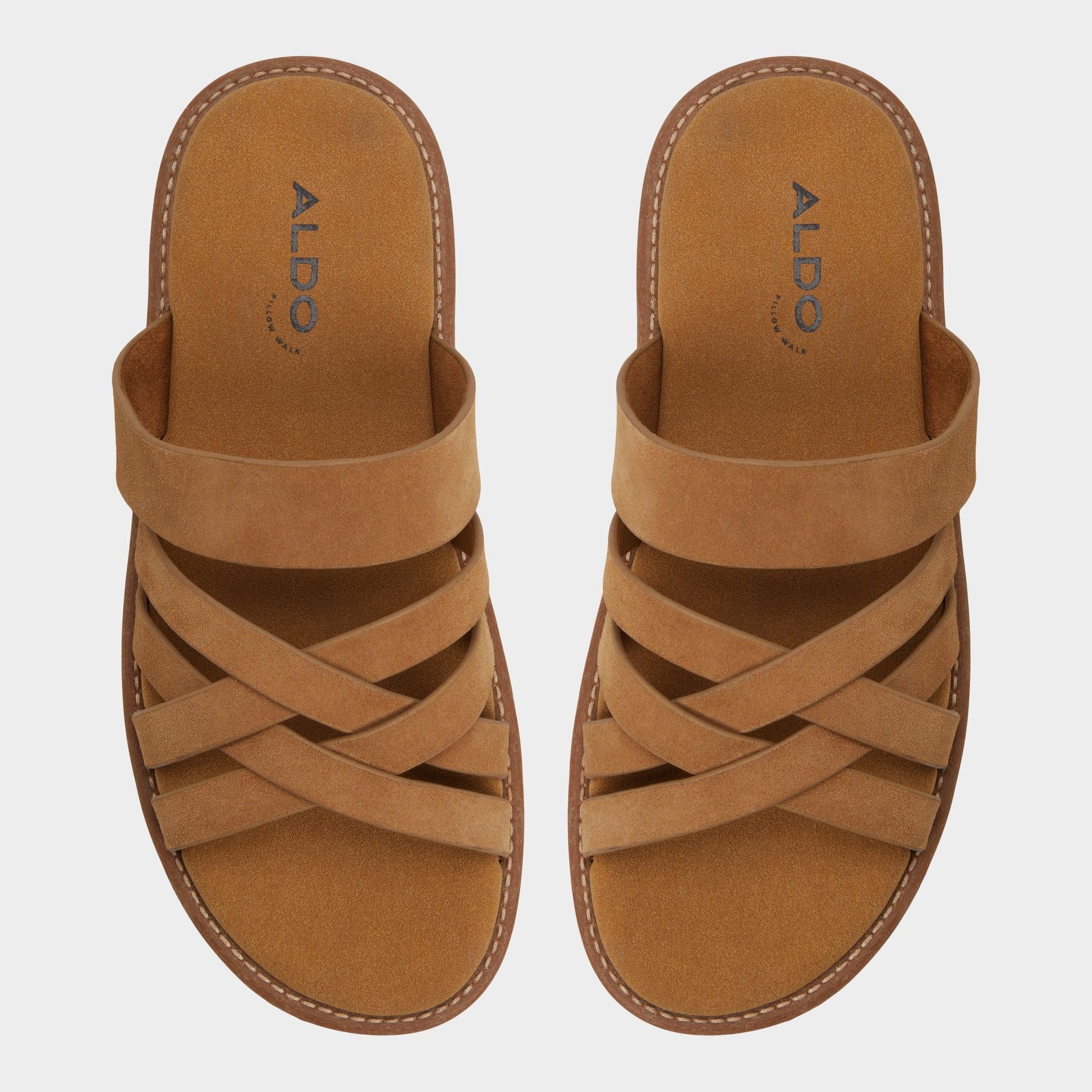 Aldo Haniff Camel Men's Sandals & Slides - Strappy flat sandal Men