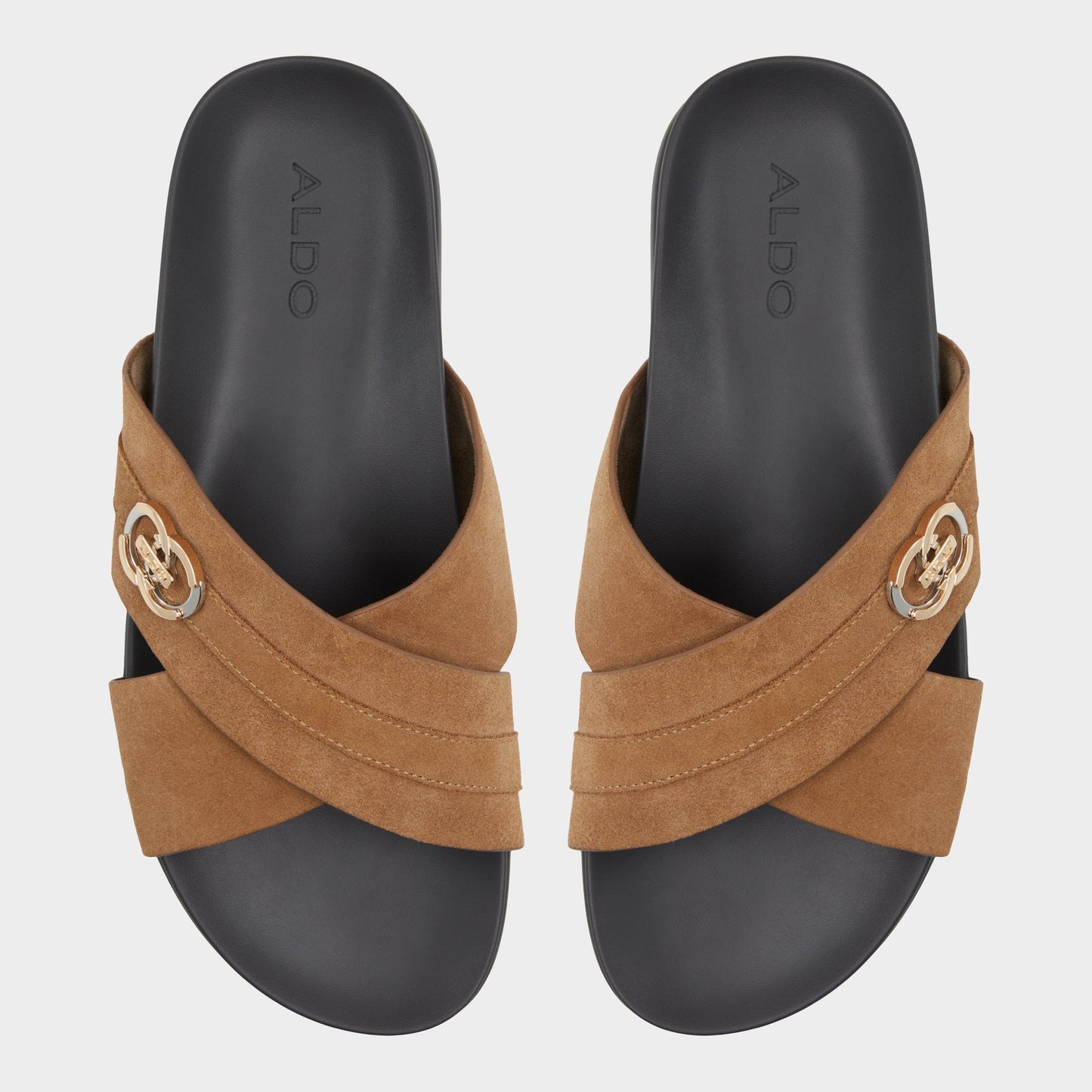 Aldo Delmar Open Brown Men's Slides - Slide sandal Men