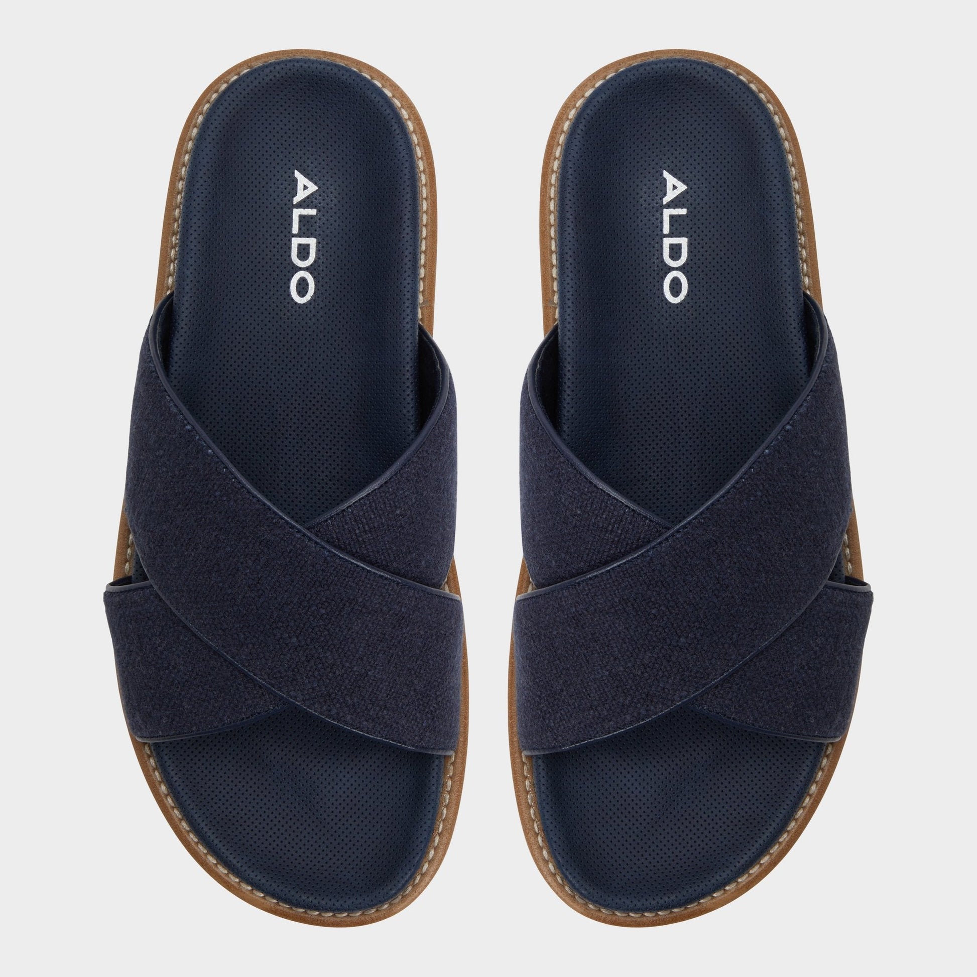Aldo Marrin Navy Men's Slides - Slide sandal Men