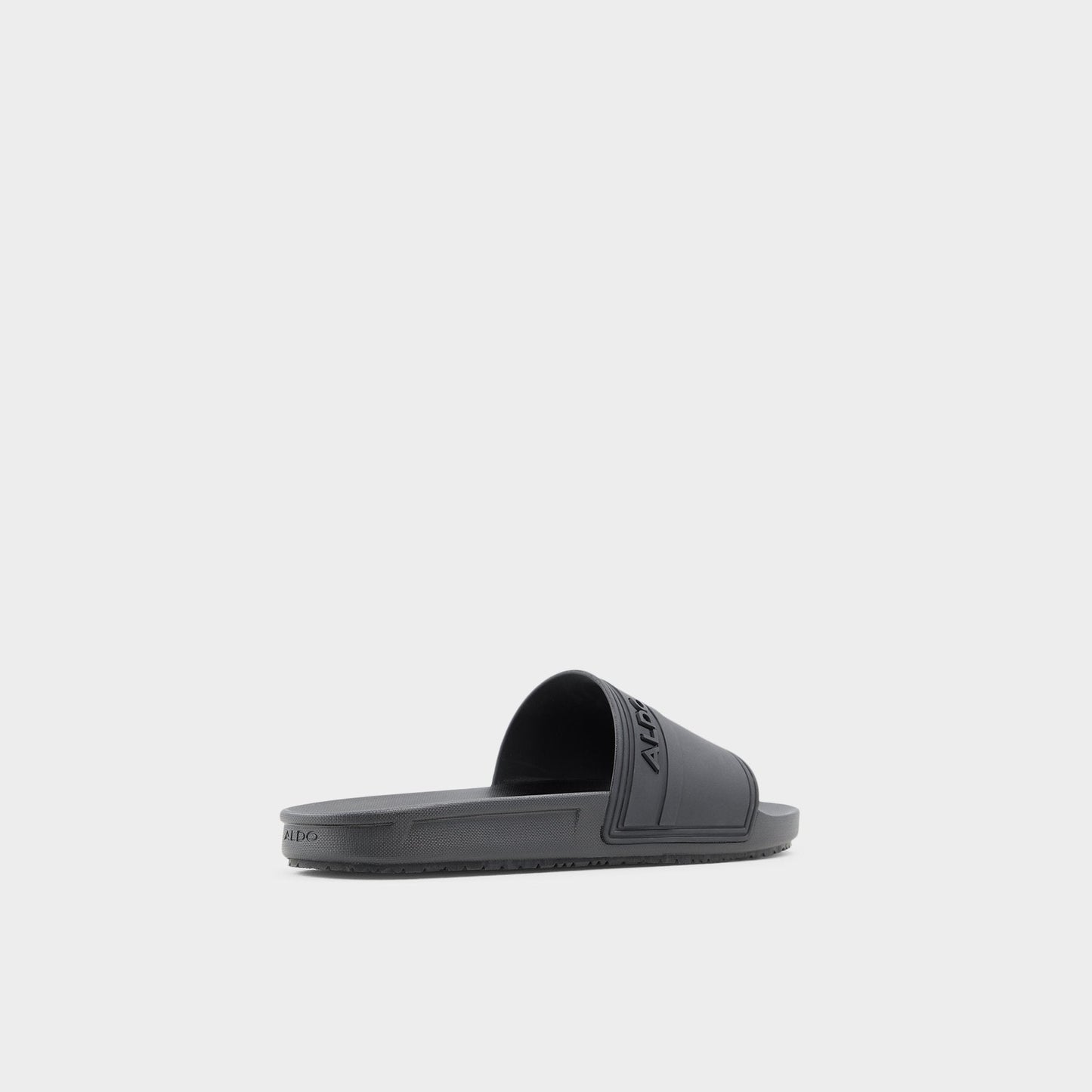 Aldo Dinmore Black Synthetic Rubber Men's Slides - Slide sandal Men