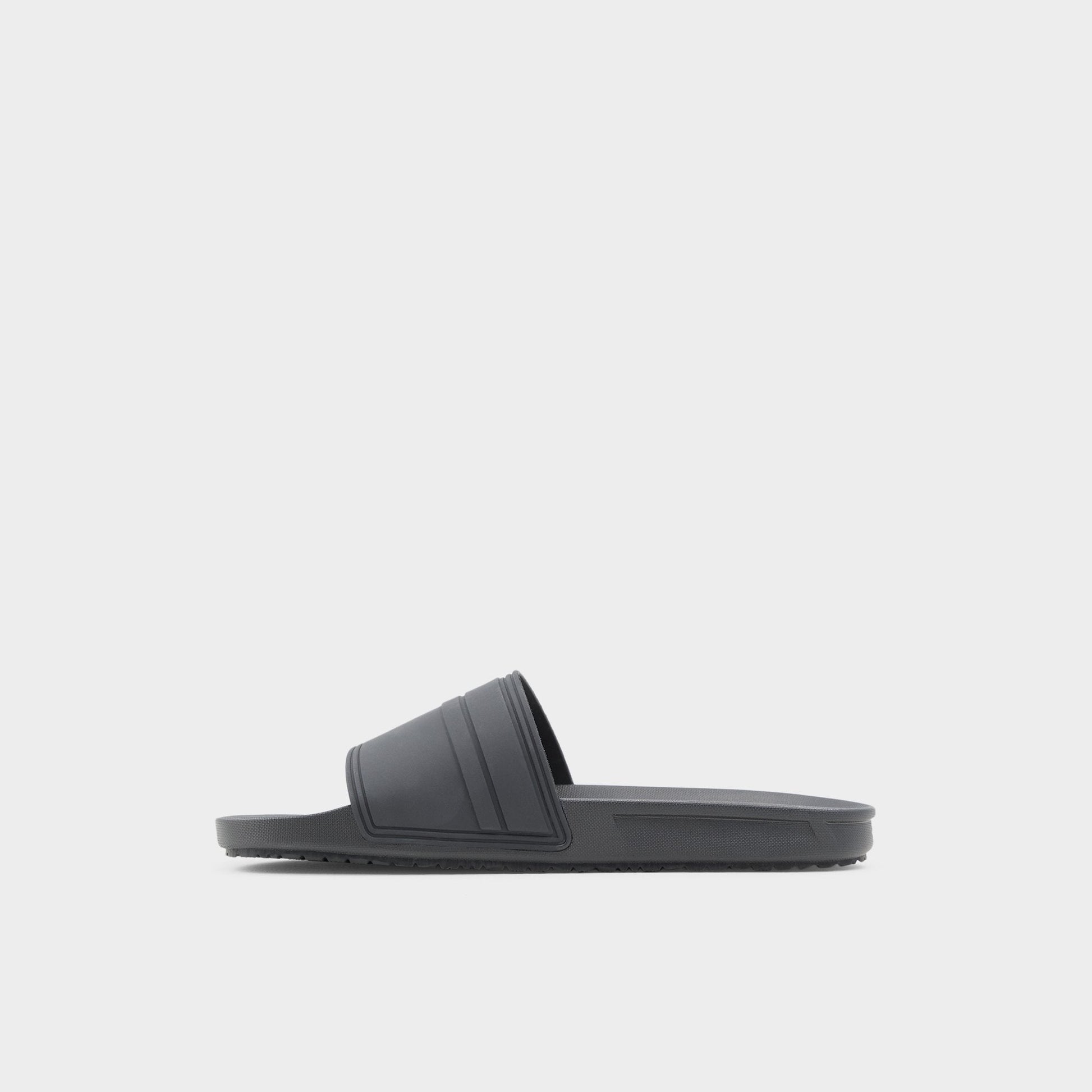 Aldo Dinmore Black Synthetic Rubber Men's Slides - Slide sandal Men