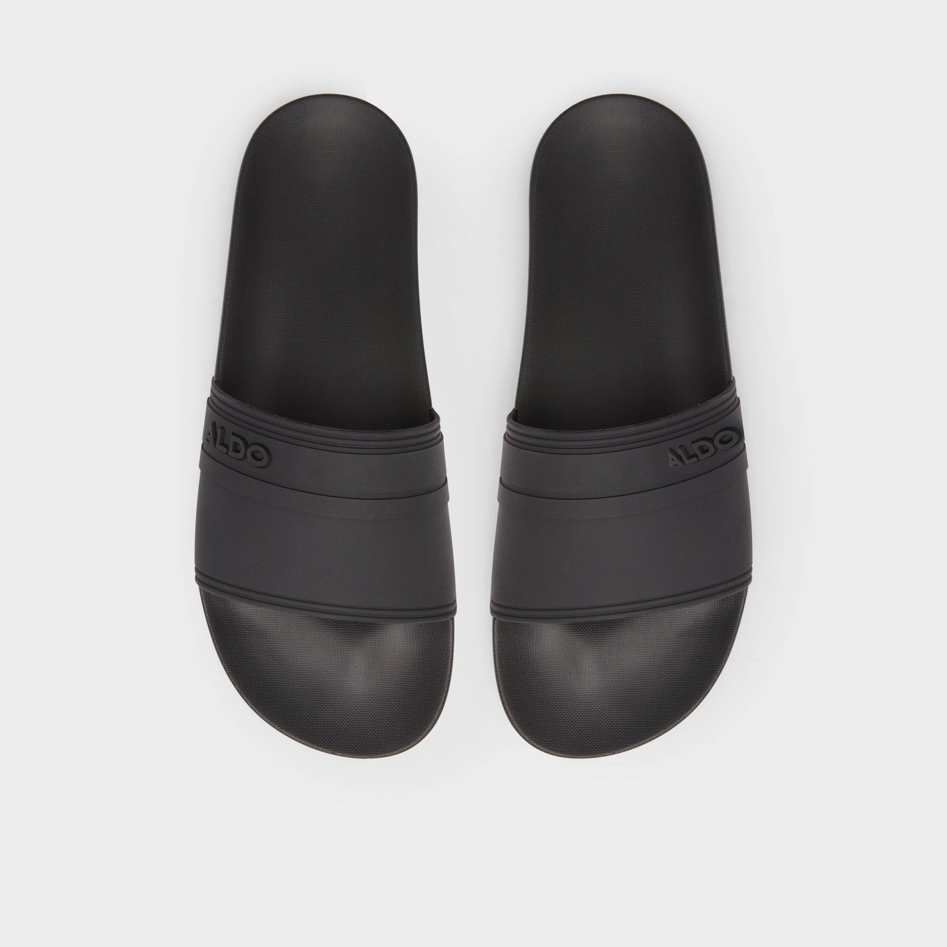 Aldo Dinmore Black Synthetic Rubber Men's Slides - Slide sandal Men