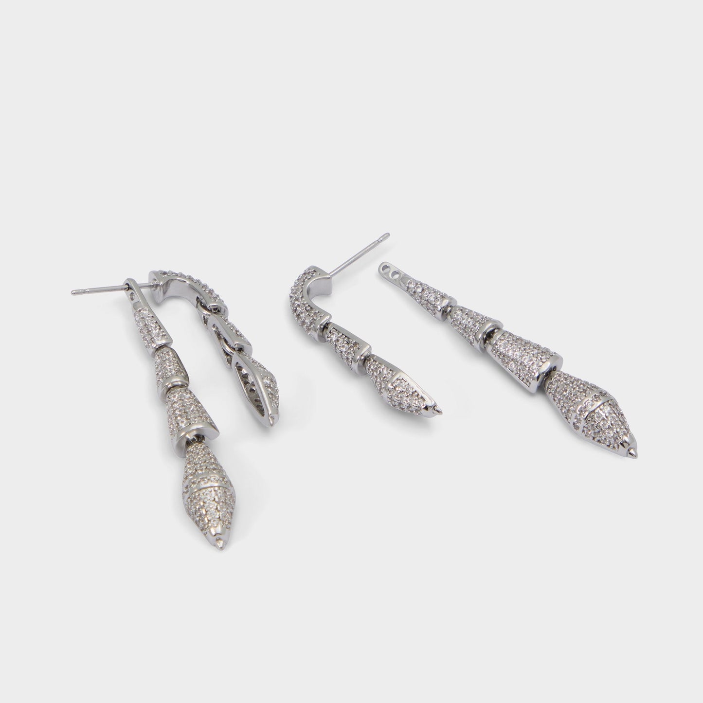 Aldo Serrpente in Silver Clear Multi - Statement earrings Accessories