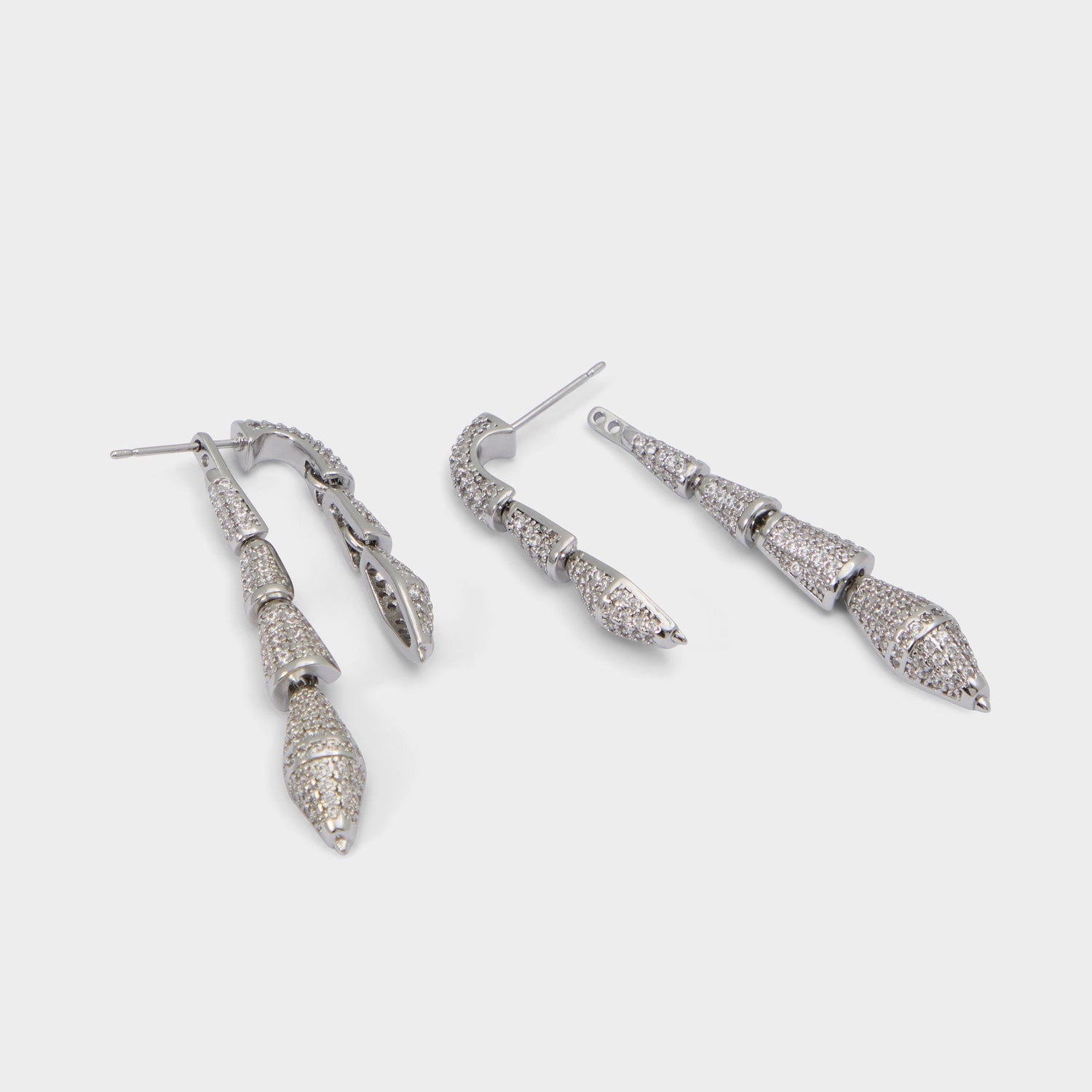 Aldo Serrpente in Silver Clear Multi - Statement earrings Accessories