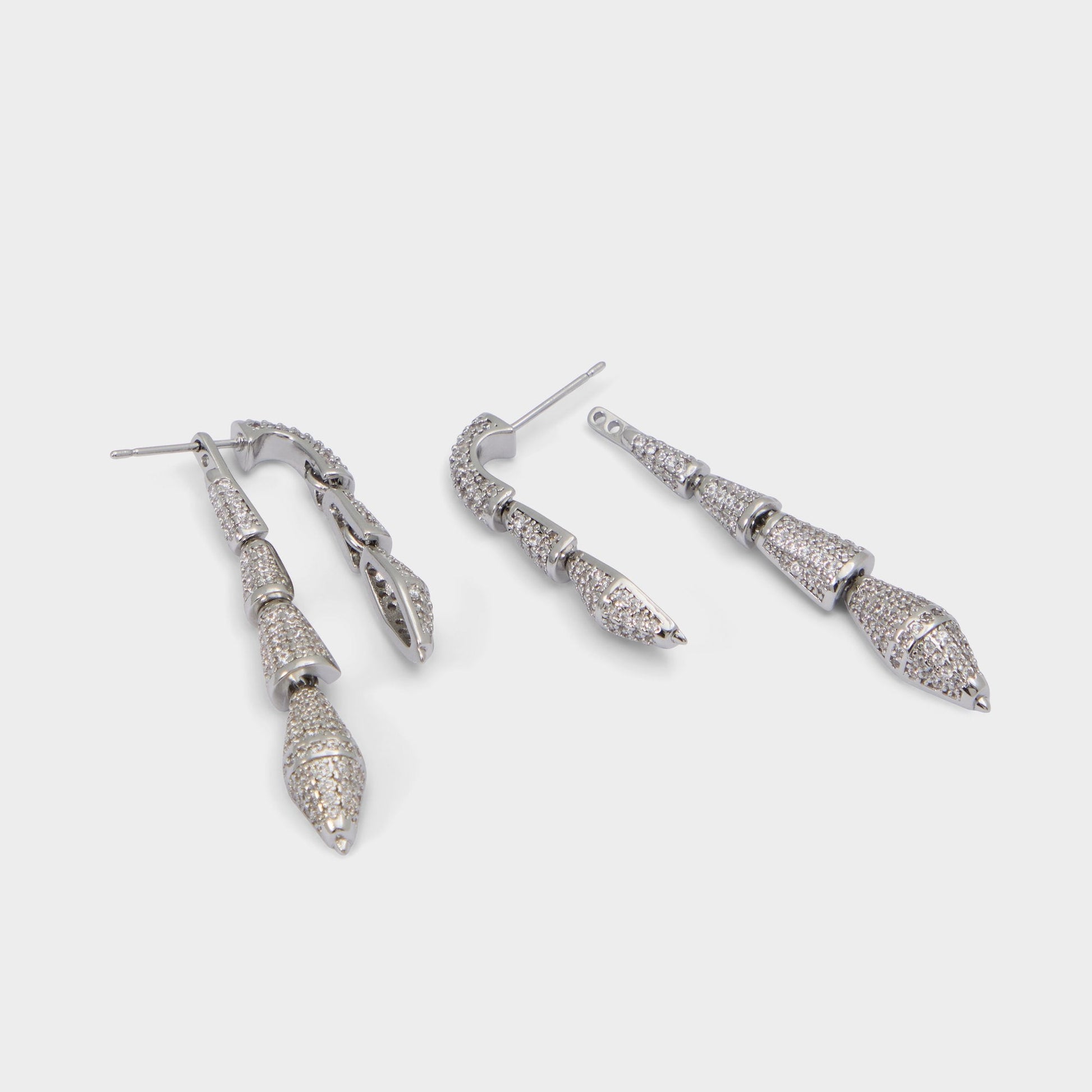 Aldo Serrpente in Silver Clear Multi - Statement earrings Accessories
