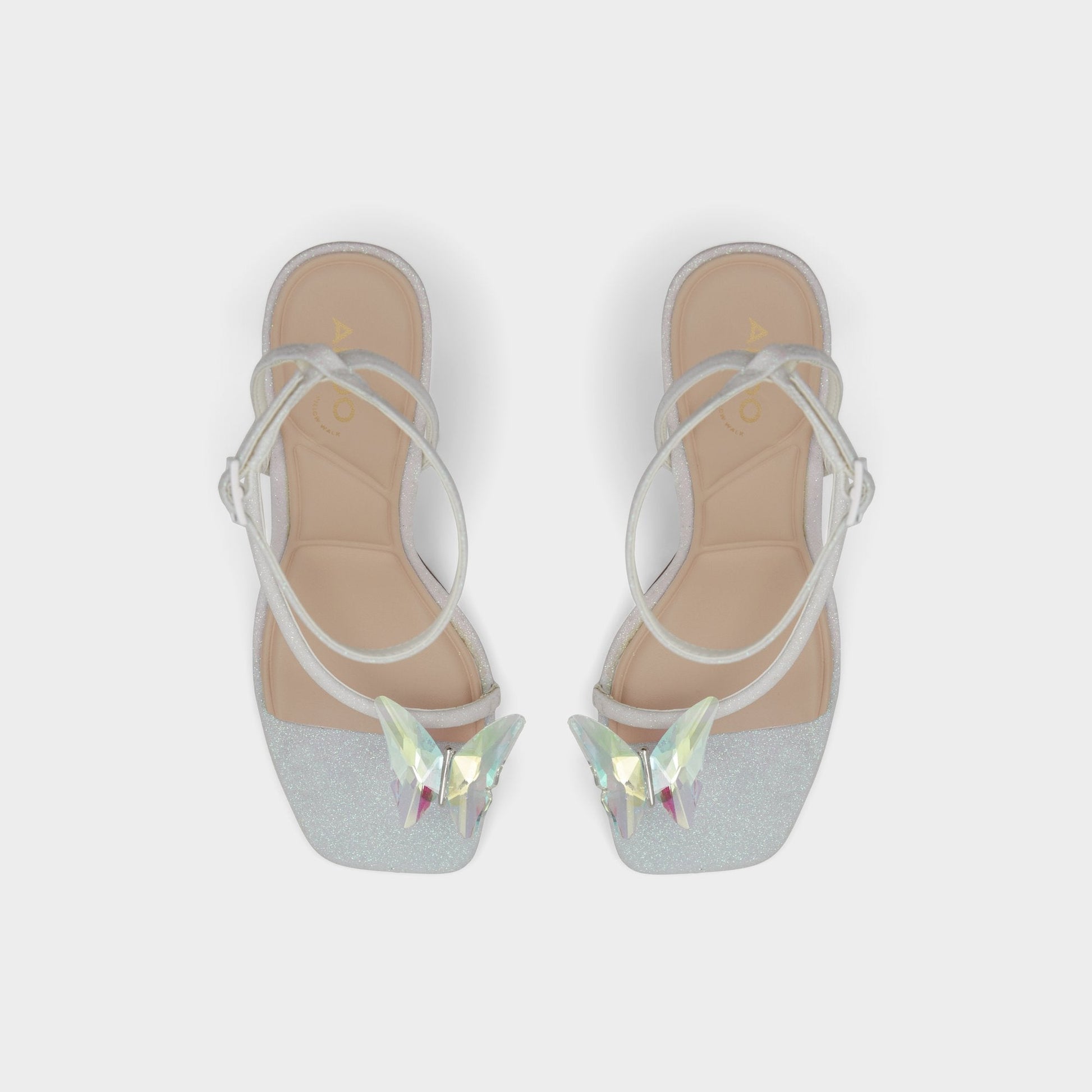 Aldo Pepela in White - Strappy heeled sandal, Block heel Women