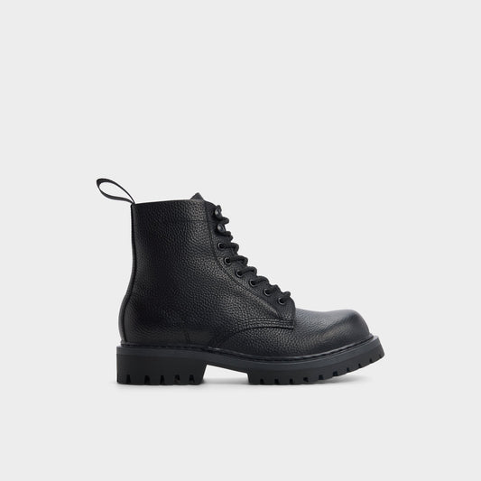 Aldo Doublezero in Other Black - Combat boot, Lug sole Men