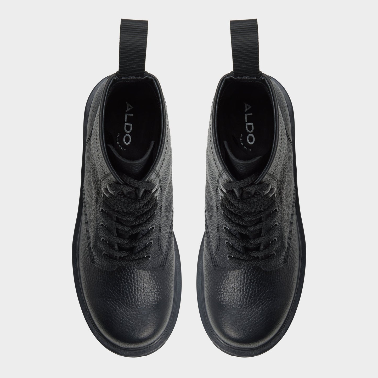 Aldo Doublezero in Other Black - Combat boot, Lug sole Men